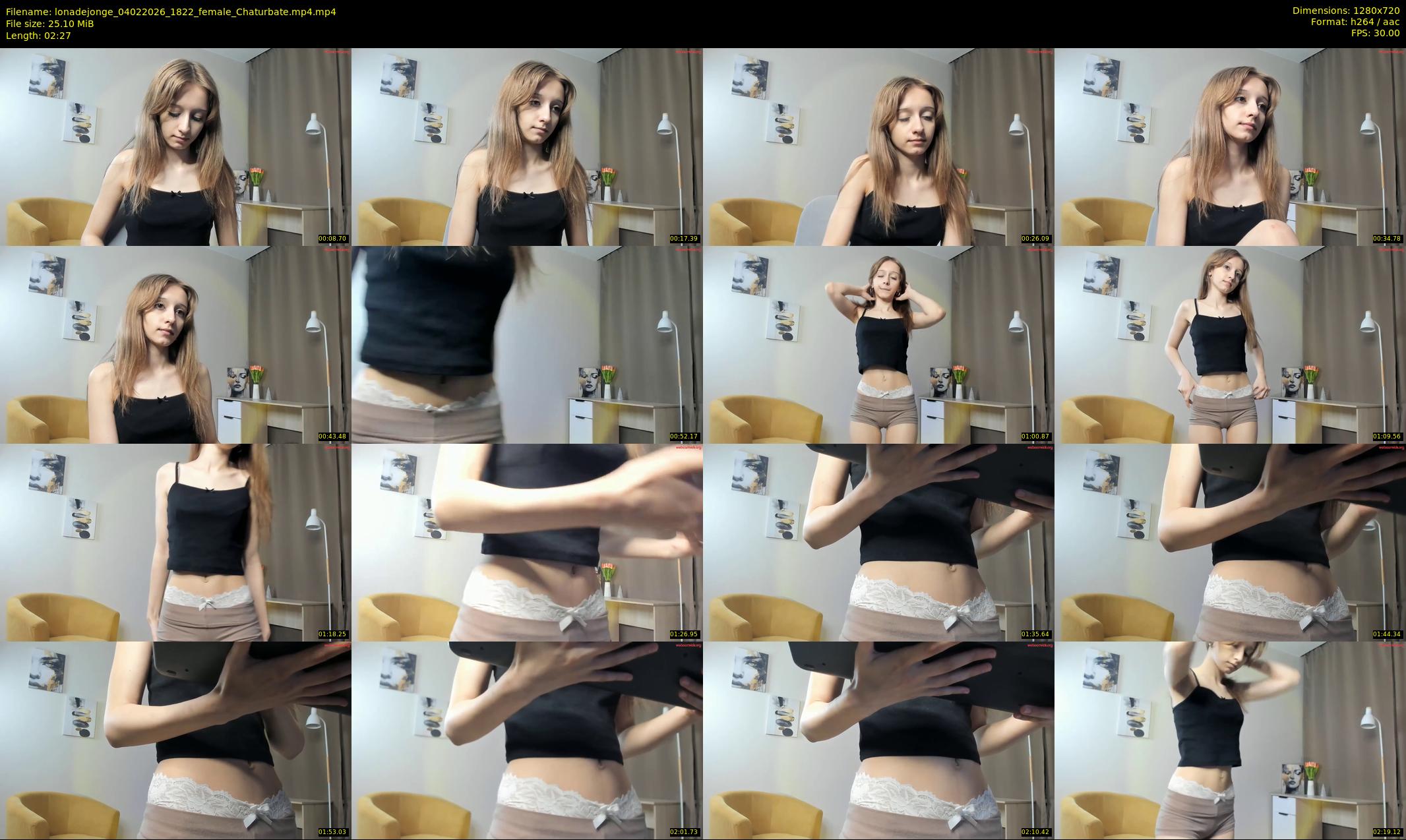 lonadejonge — 3 minute Chaturbate female cam show recording, 720p, Feb 4, 2026