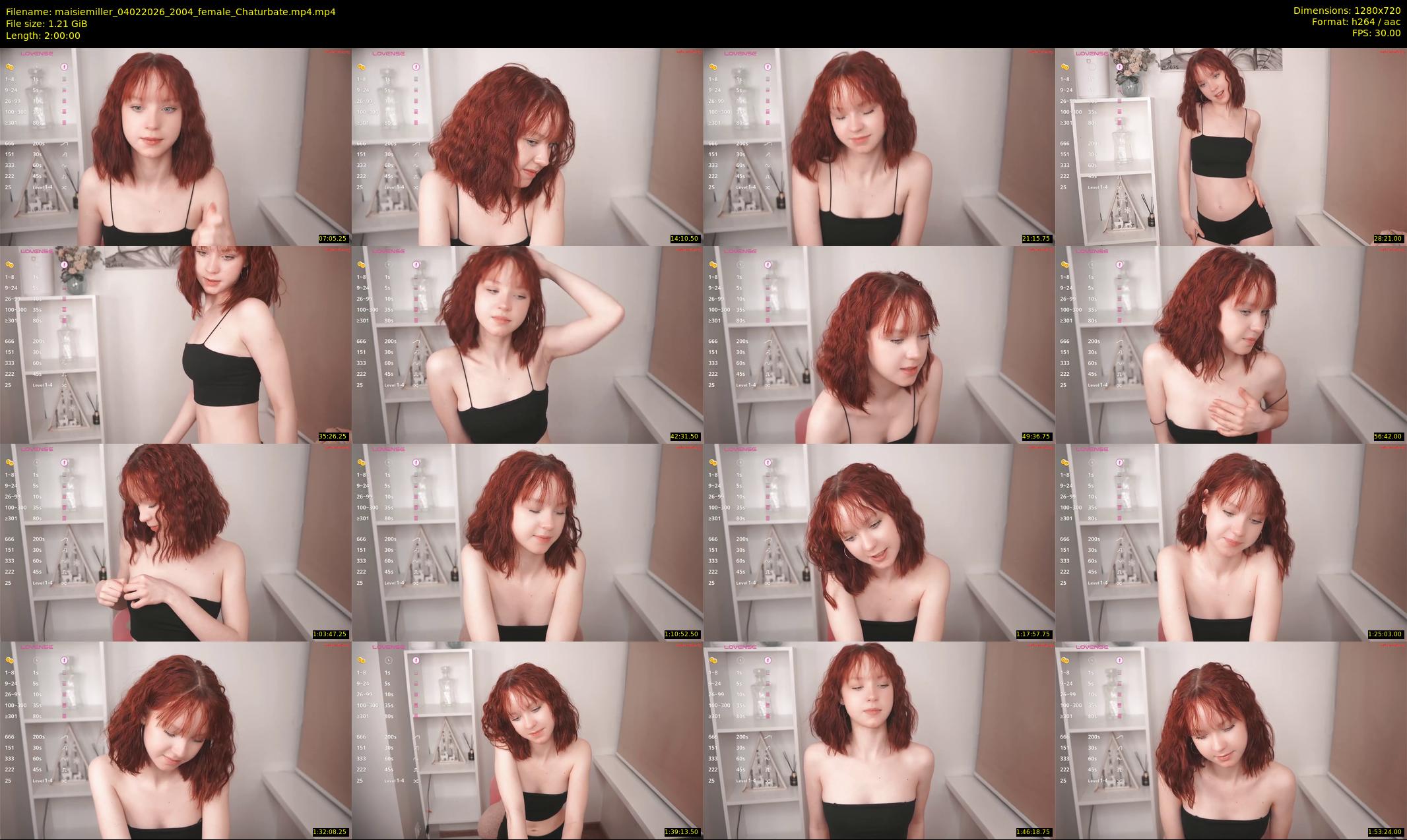 maisiemiller — 120 minute Chaturbate female cam show recording, 720p, Feb 4, 2026
