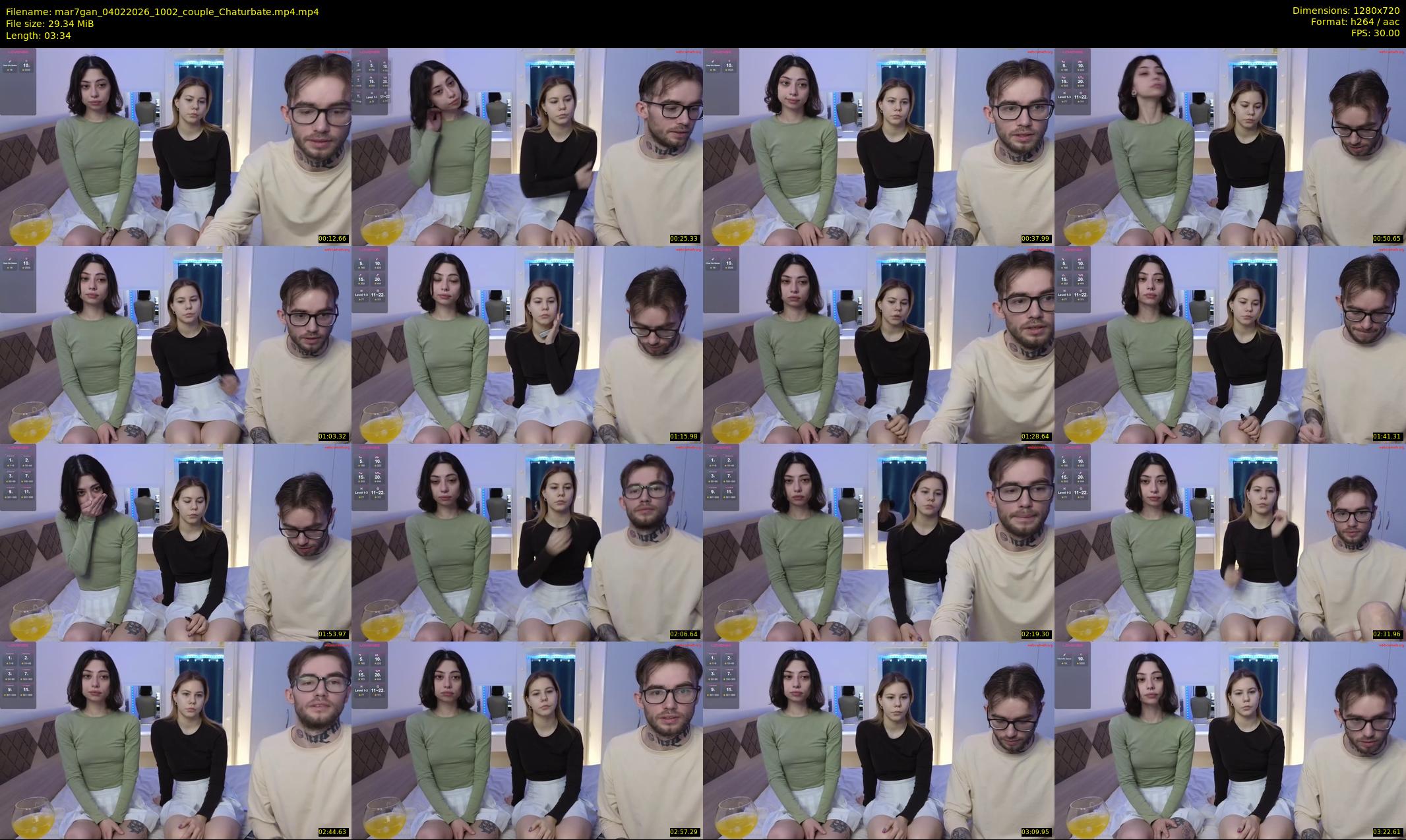 mar7gan — 4 minute Chaturbate couple cam show recording, 720p, Feb 4, 2026
