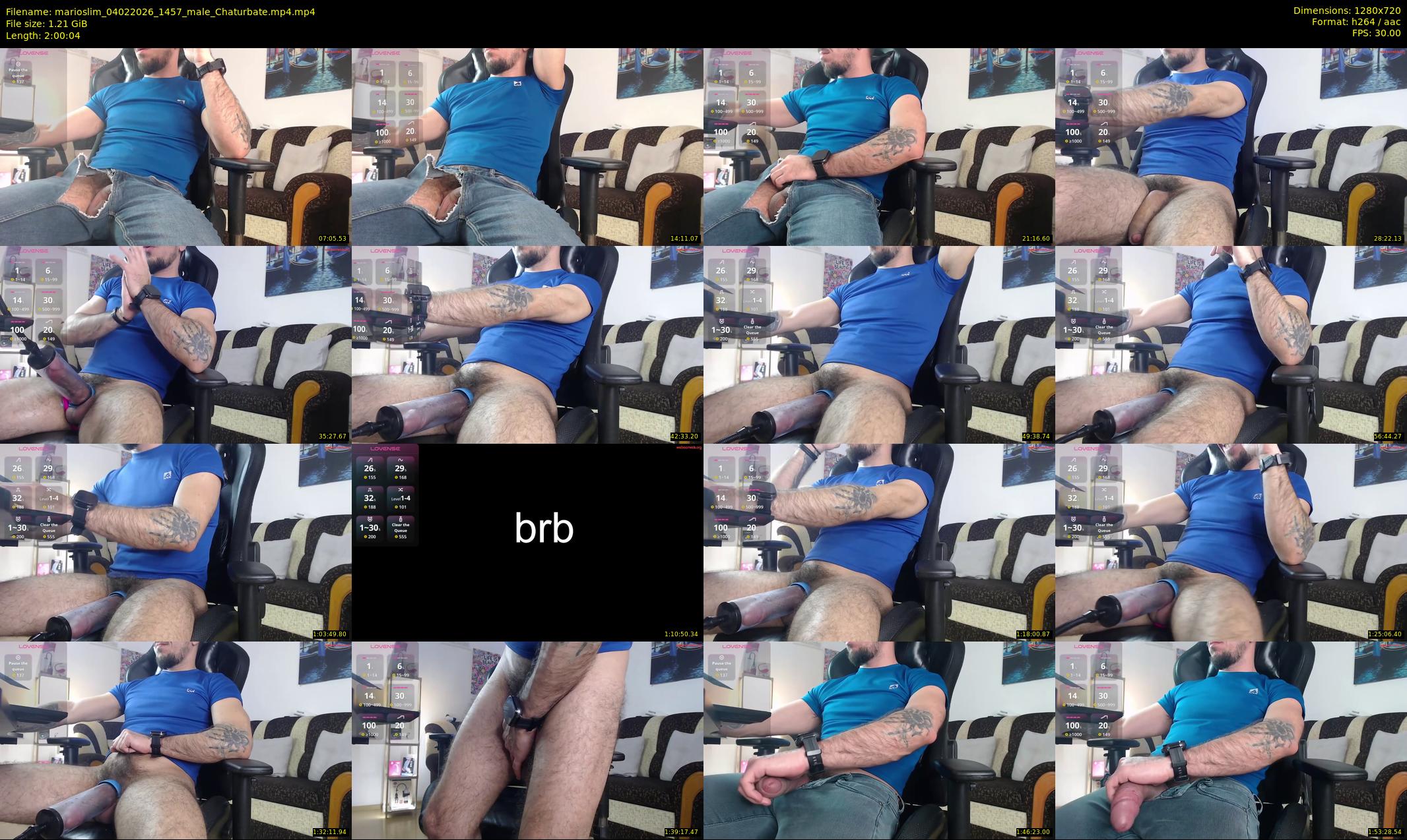 marioslim — 121 minute Chaturbate male cam show recording, 720p, Feb 4, 2026