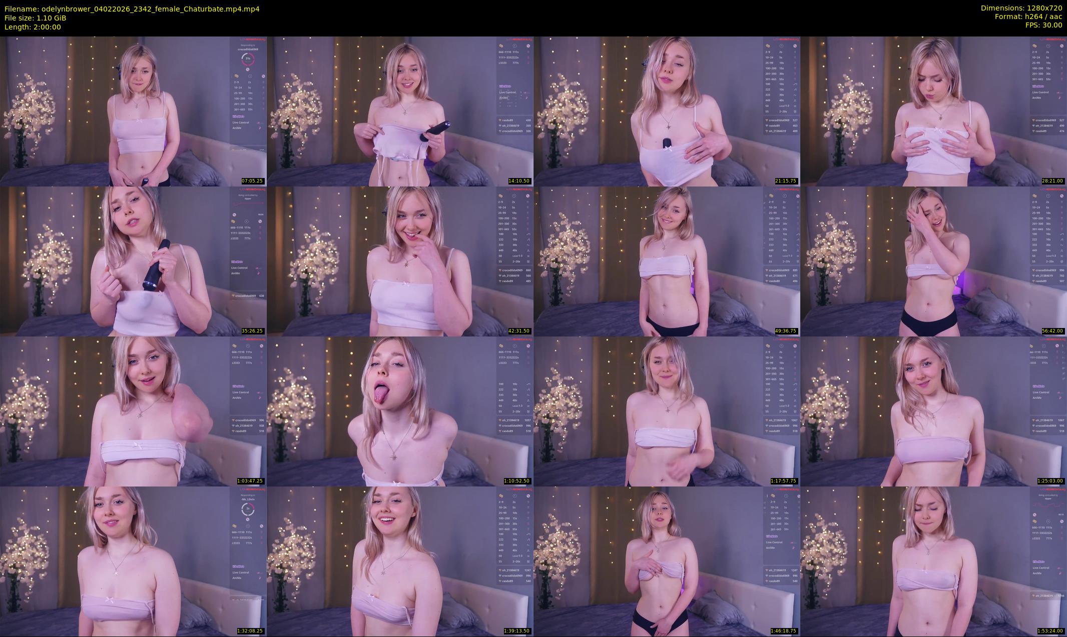 odelynbrower — 120 minute Chaturbate female cam show recording, 720p, Feb 4, 2026