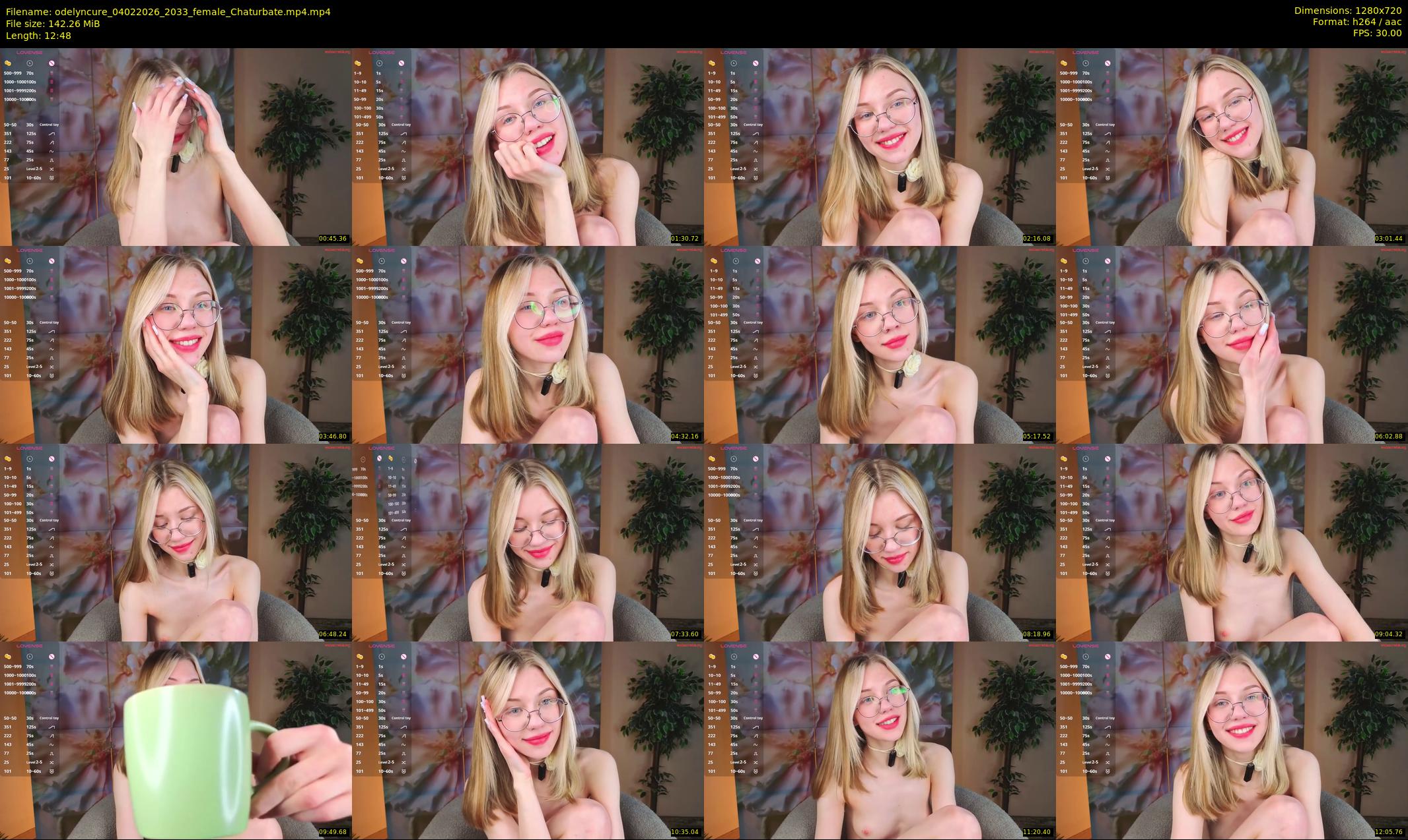 odelyncure — 13 minute Chaturbate female cam show recording, 720p, Feb 4, 2026