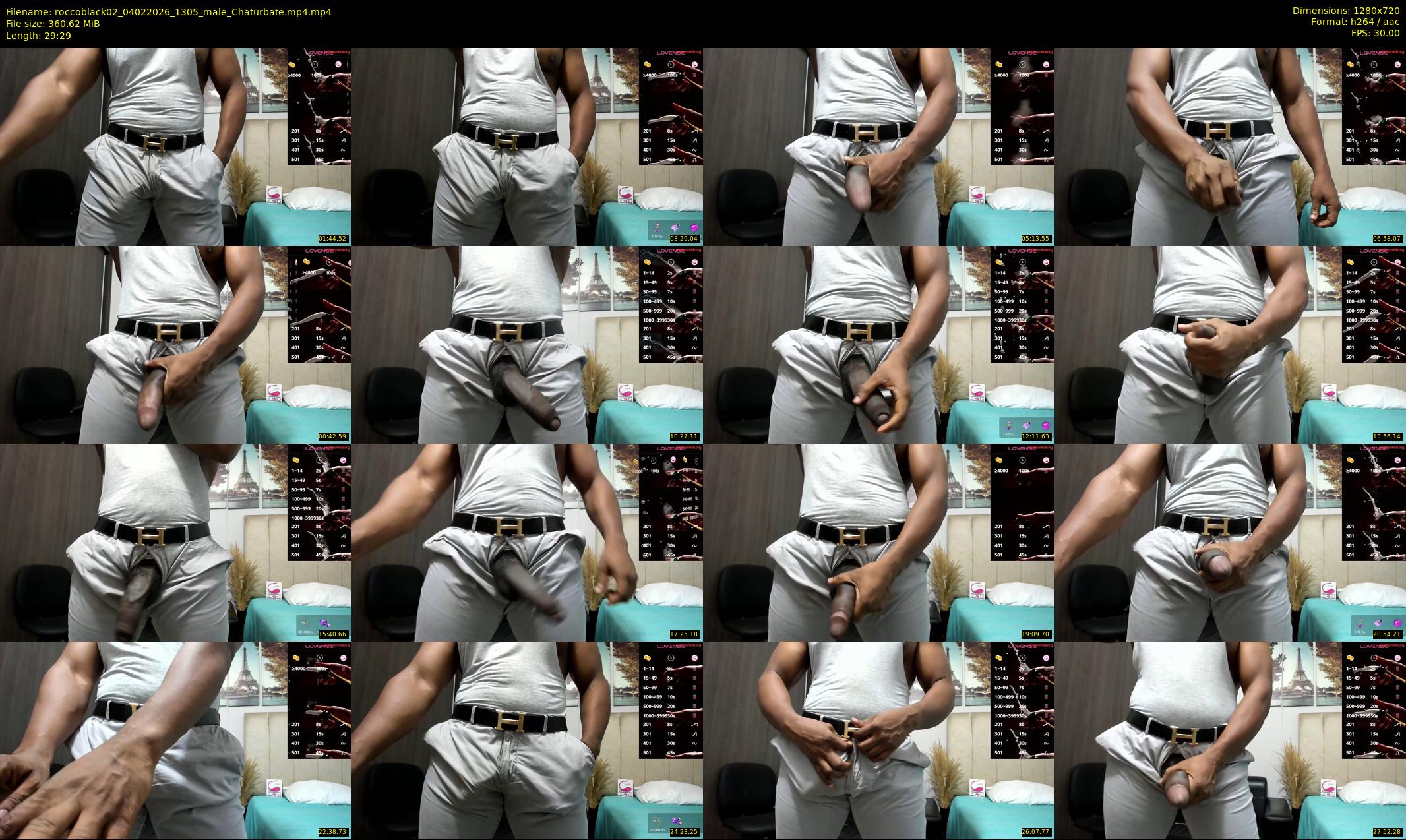 roccoblack02 — 30 minute Chaturbate male cam show recording, 720p, Feb 4, 2026