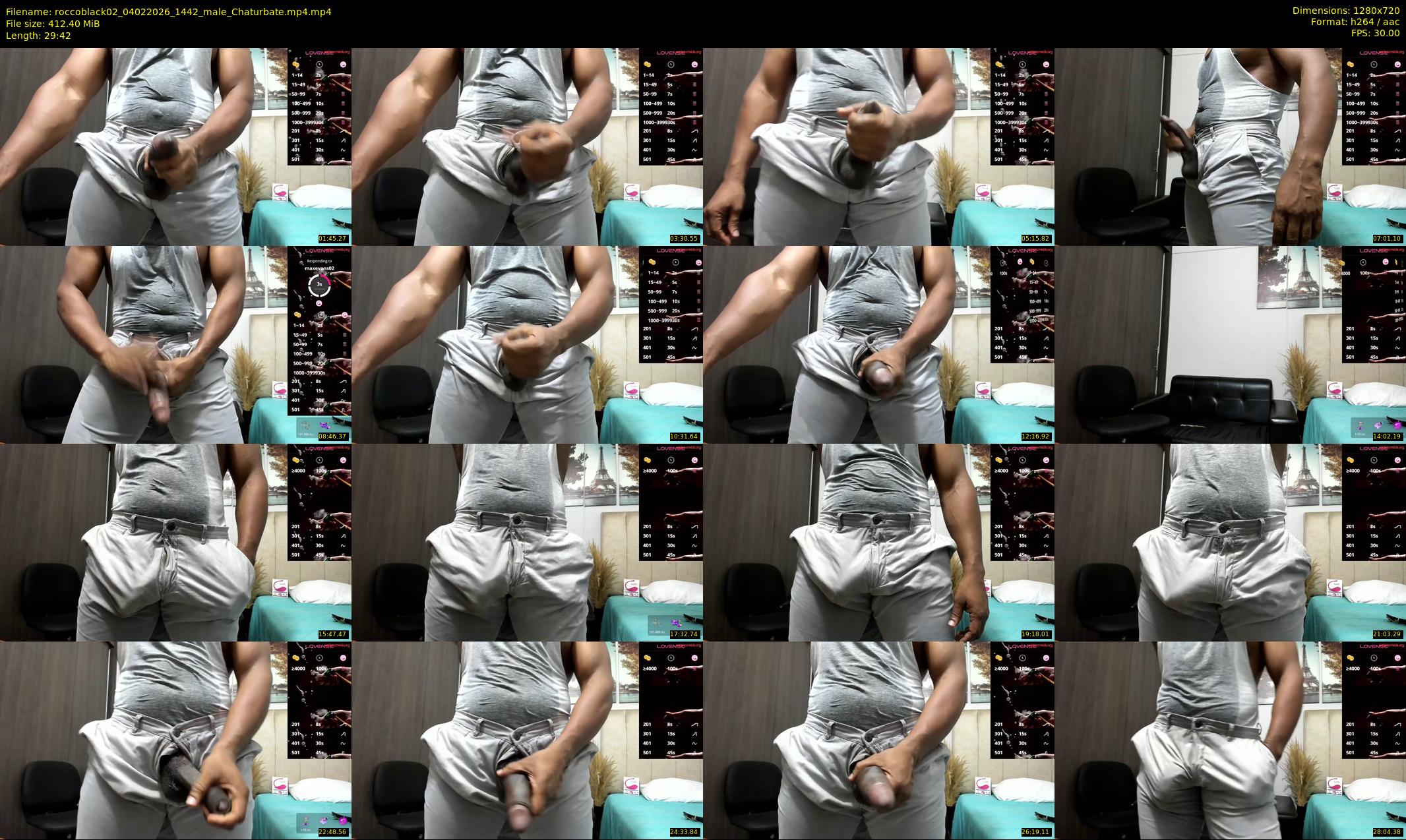 roccoblack02 — 30 minute Chaturbate male cam show recording, 720p, Feb 4, 2026