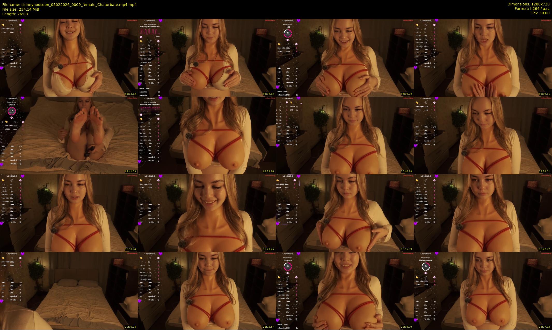sidneyhodsdon — 27 minute Chaturbate female cam show recording, 720p, Feb 5, 2026