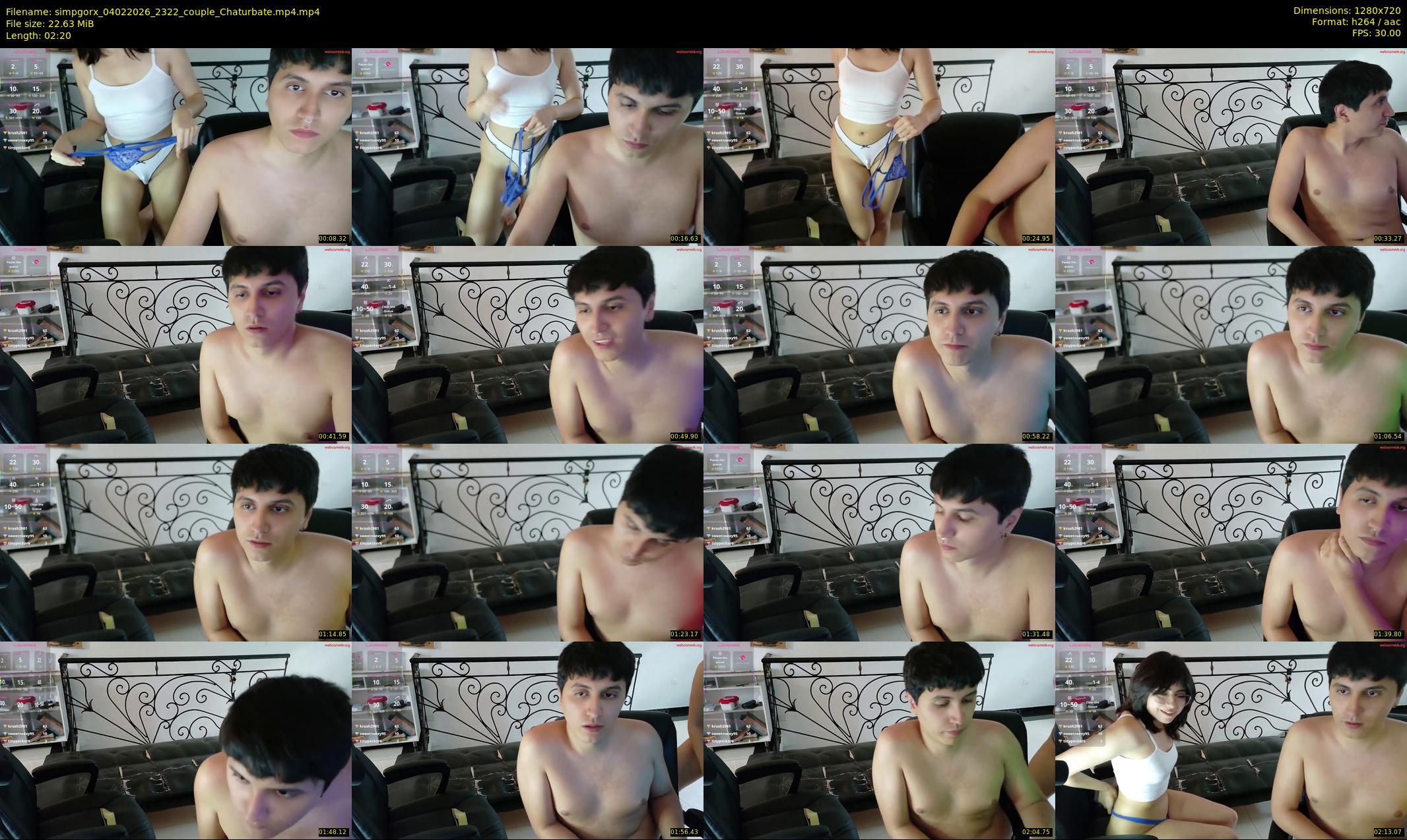 simpgorx — 3 minute Chaturbate couple cam show recording, 720p, Feb 4, 2026