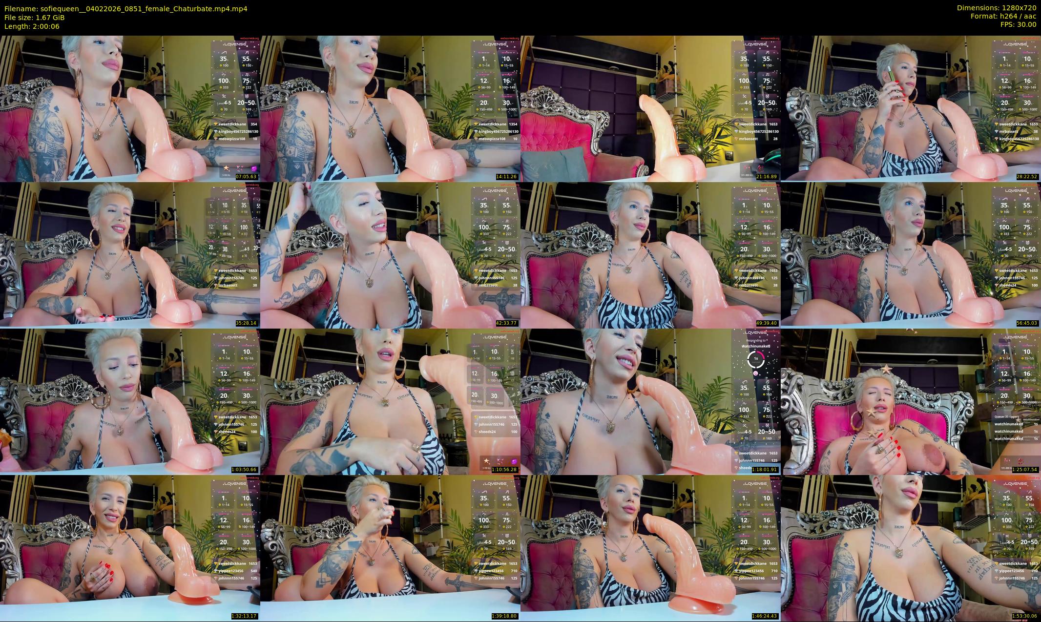 sofiequeen_ — 121 minute Chaturbate female cam show recording, 720p, Feb 4, 2026