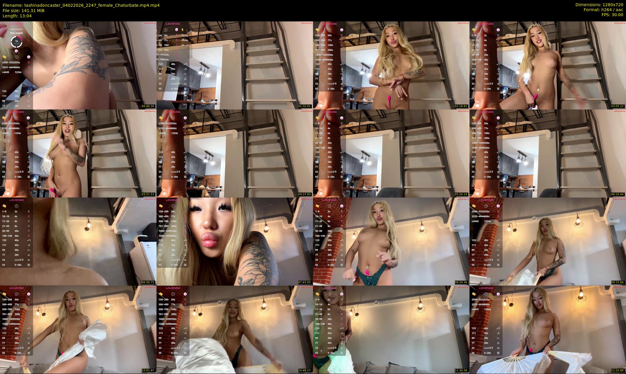 tashinadoncaster — 14 minute Chaturbate female cam show recording, 720p, Feb 4, 2026