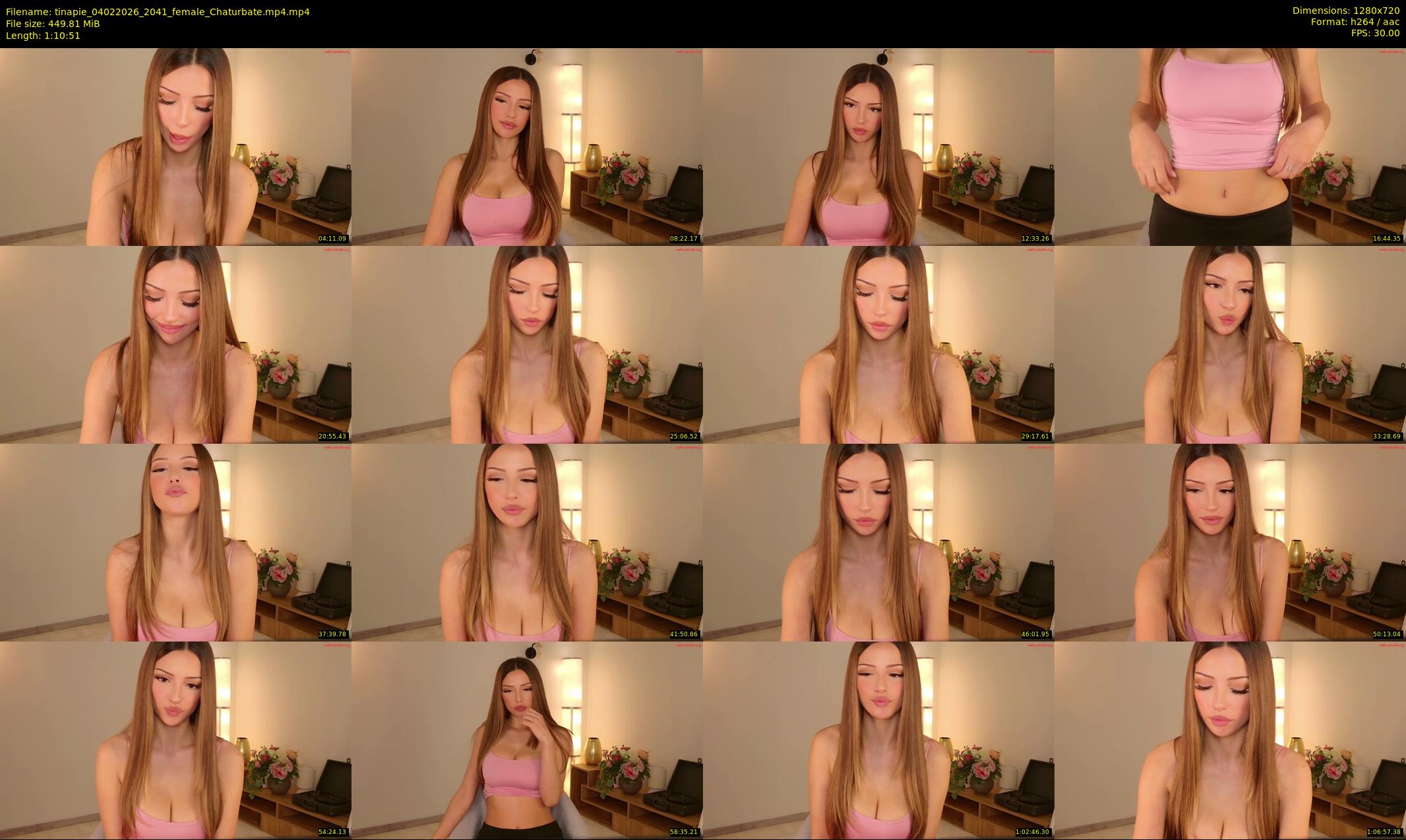 tinapie — 71 minute Chaturbate female cam show recording, 720p, Feb 4, 2026