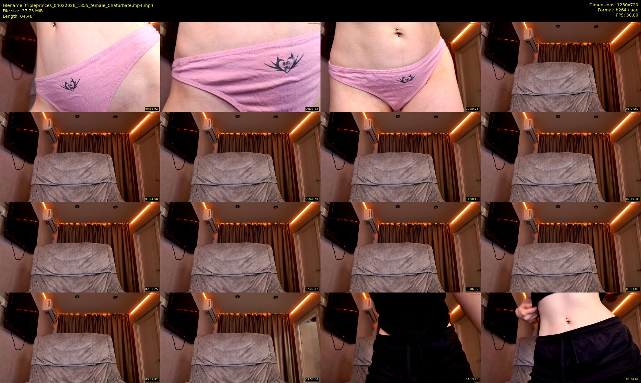 tripleprinces — 5 minute Chaturbate female cam show recording, 720p, Feb 4, 2026