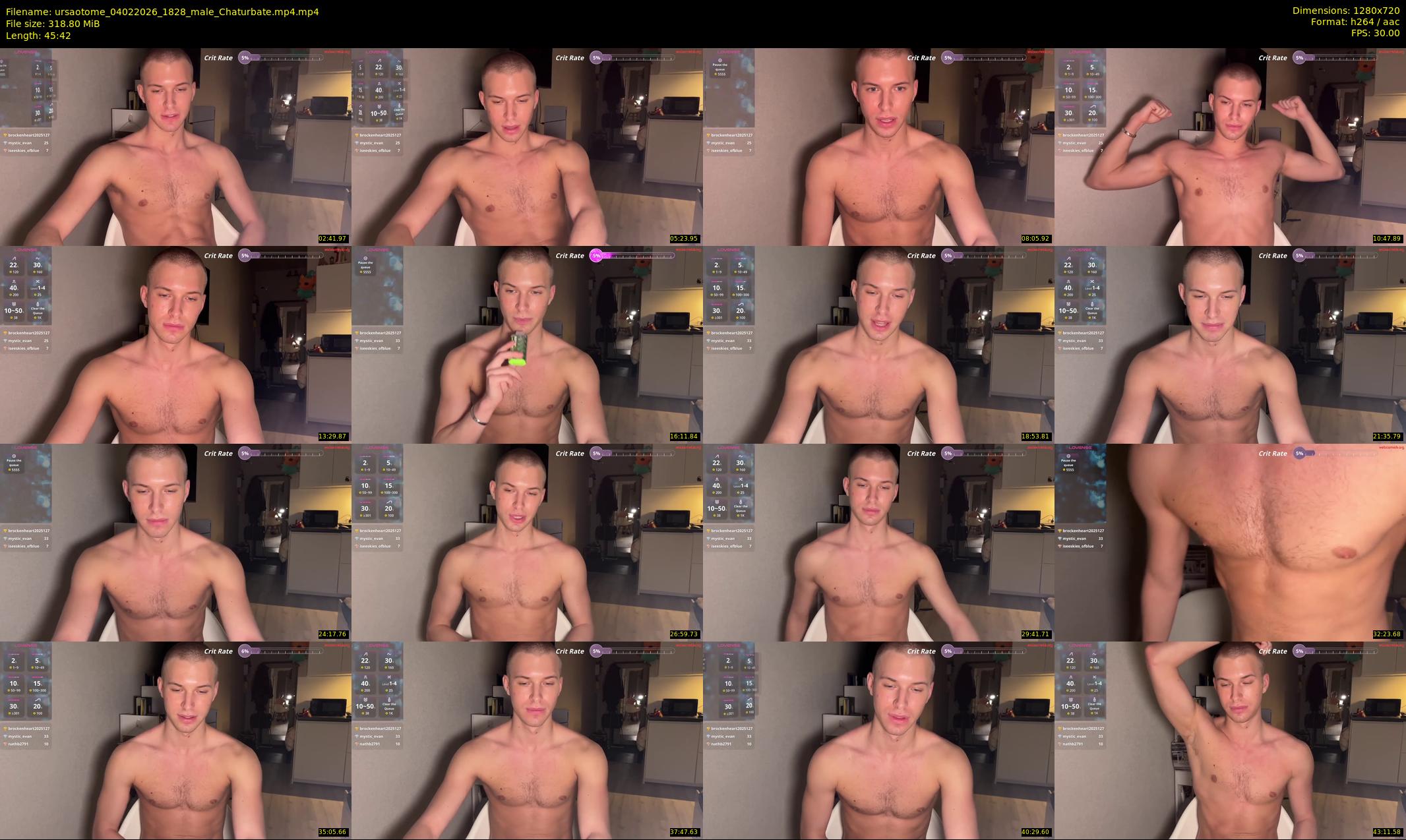 ursaotome — 46 minute Chaturbate male cam show recording, 720p, Feb 4, 2026