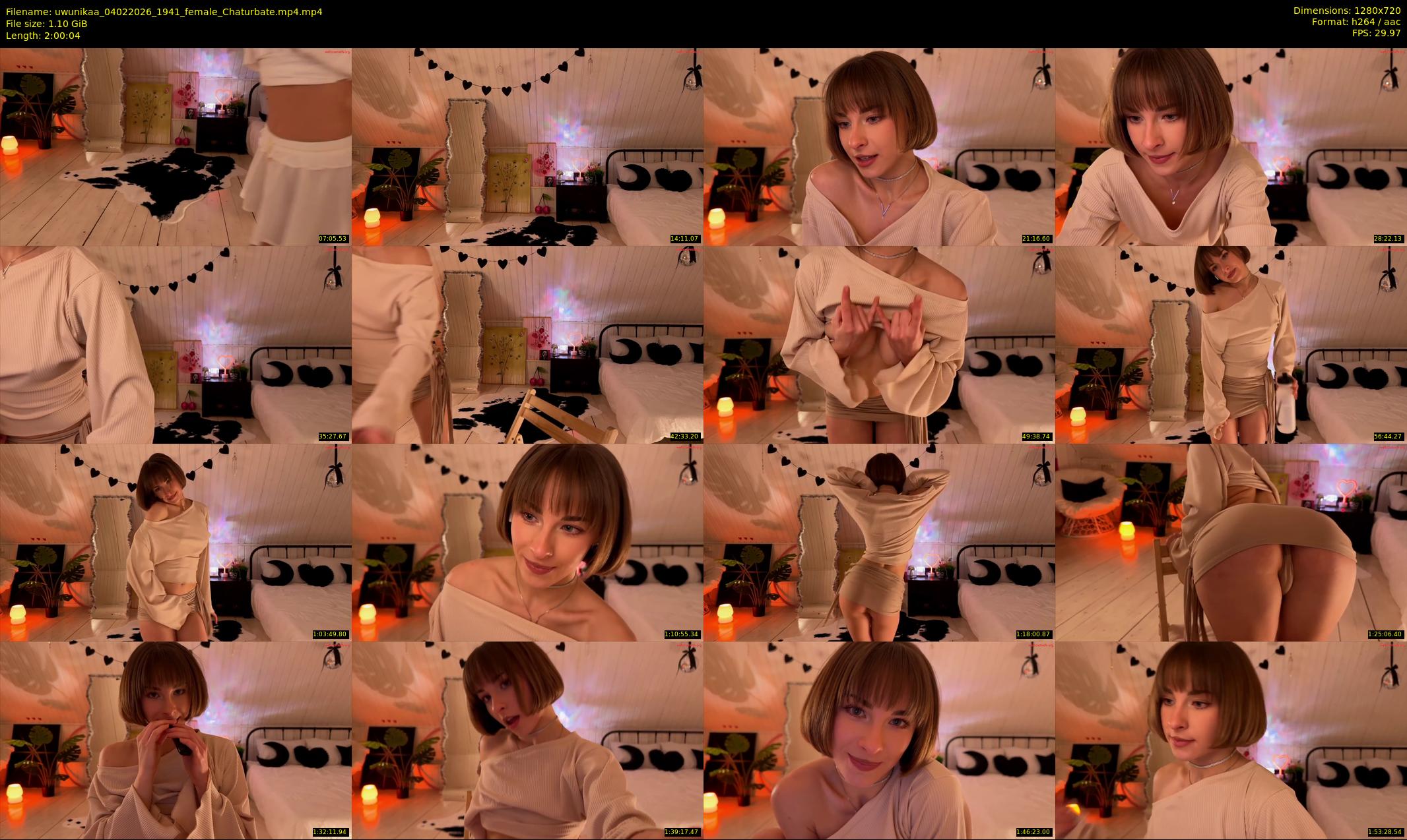 uwunikaa — 121 minute Chaturbate female cam show recording, 720p, Feb 4, 2026