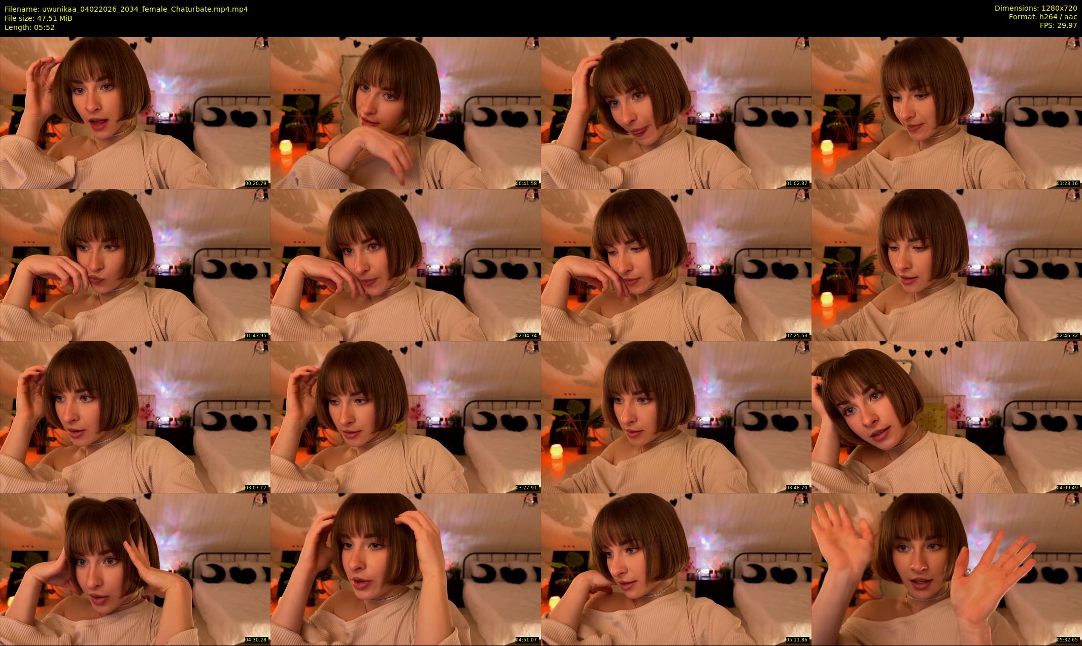 uwunikaa — 6 minute Chaturbate female cam show recording, 720p, Feb 4, 2026