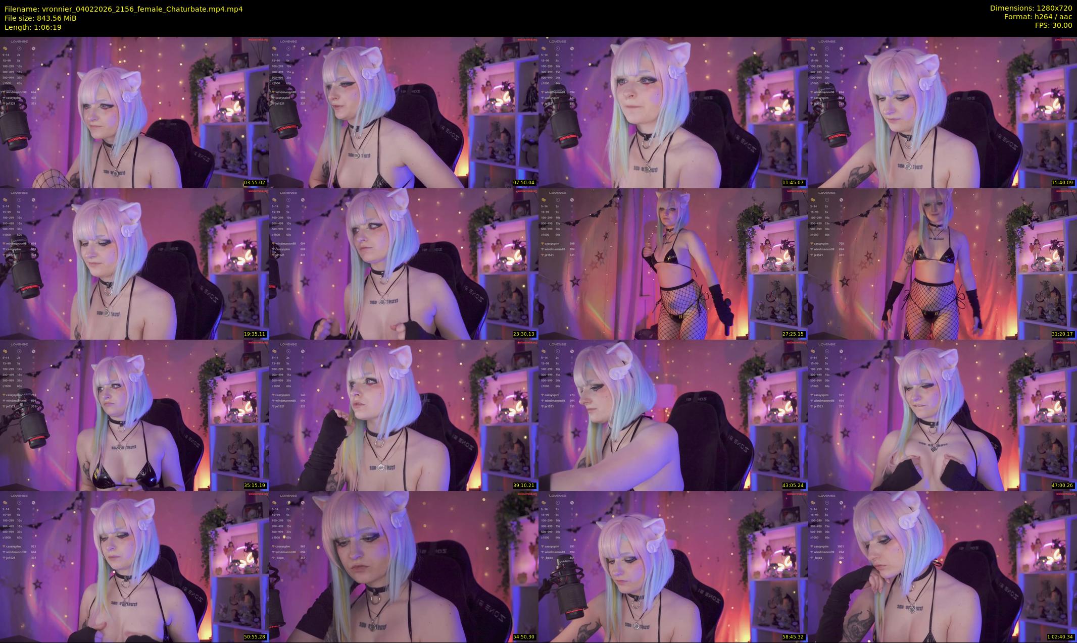 vronnier — 67 minute Chaturbate female cam show recording, 720p, Feb 4, 2026