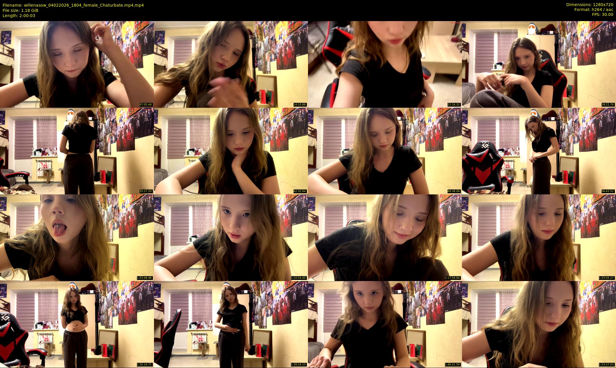 willenasow — 121 minute Chaturbate female cam show recording, 720p, Feb 4, 2026
