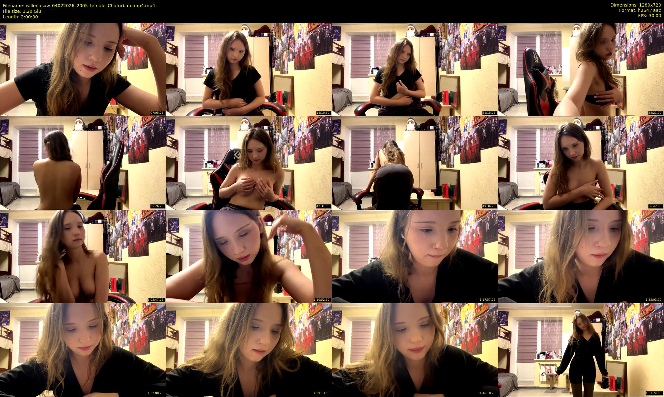 willenasow — 120 minute Chaturbate female cam show recording, 720p, Feb 4, 2026