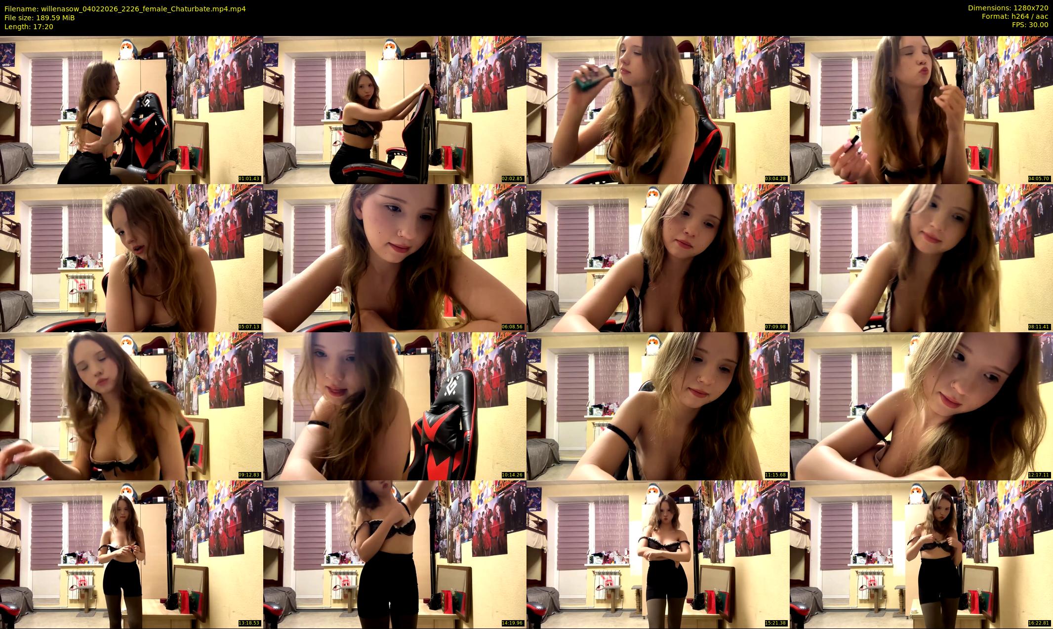 willenasow — 18 minute Chaturbate female cam show recording, 720p, Feb 4, 2026