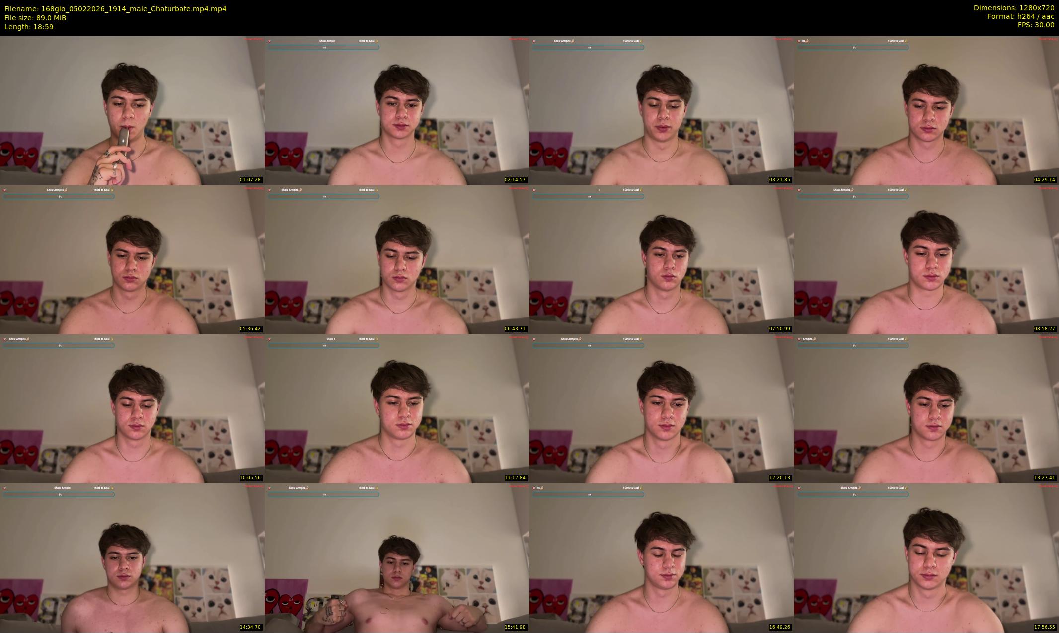 168gio — 19 minute Chaturbate male cam show recording, 720p, Feb 5, 2026