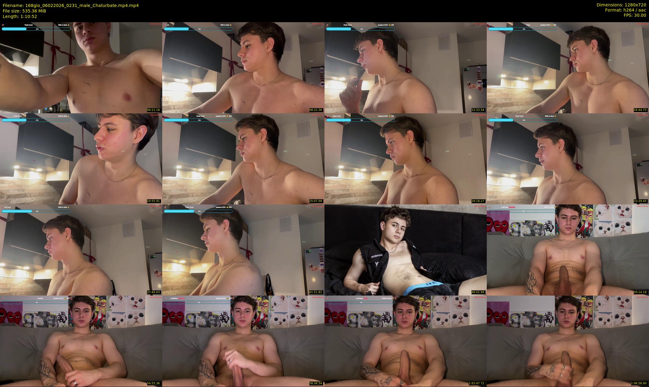 168gio — 71 minute Chaturbate male cam show recording, 720p, Feb 6, 2026