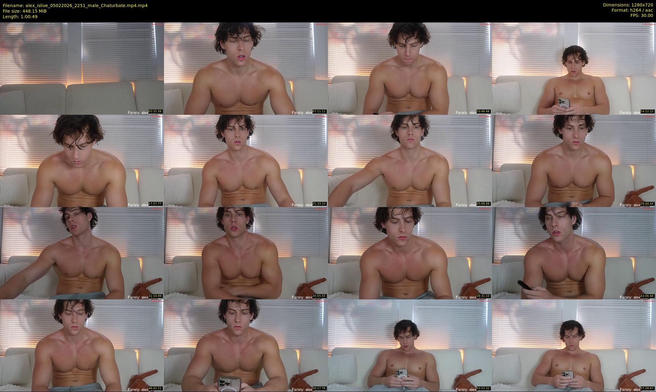 alex_islive — 61 minute Chaturbate male cam show recording, 720p, Feb 5, 2026