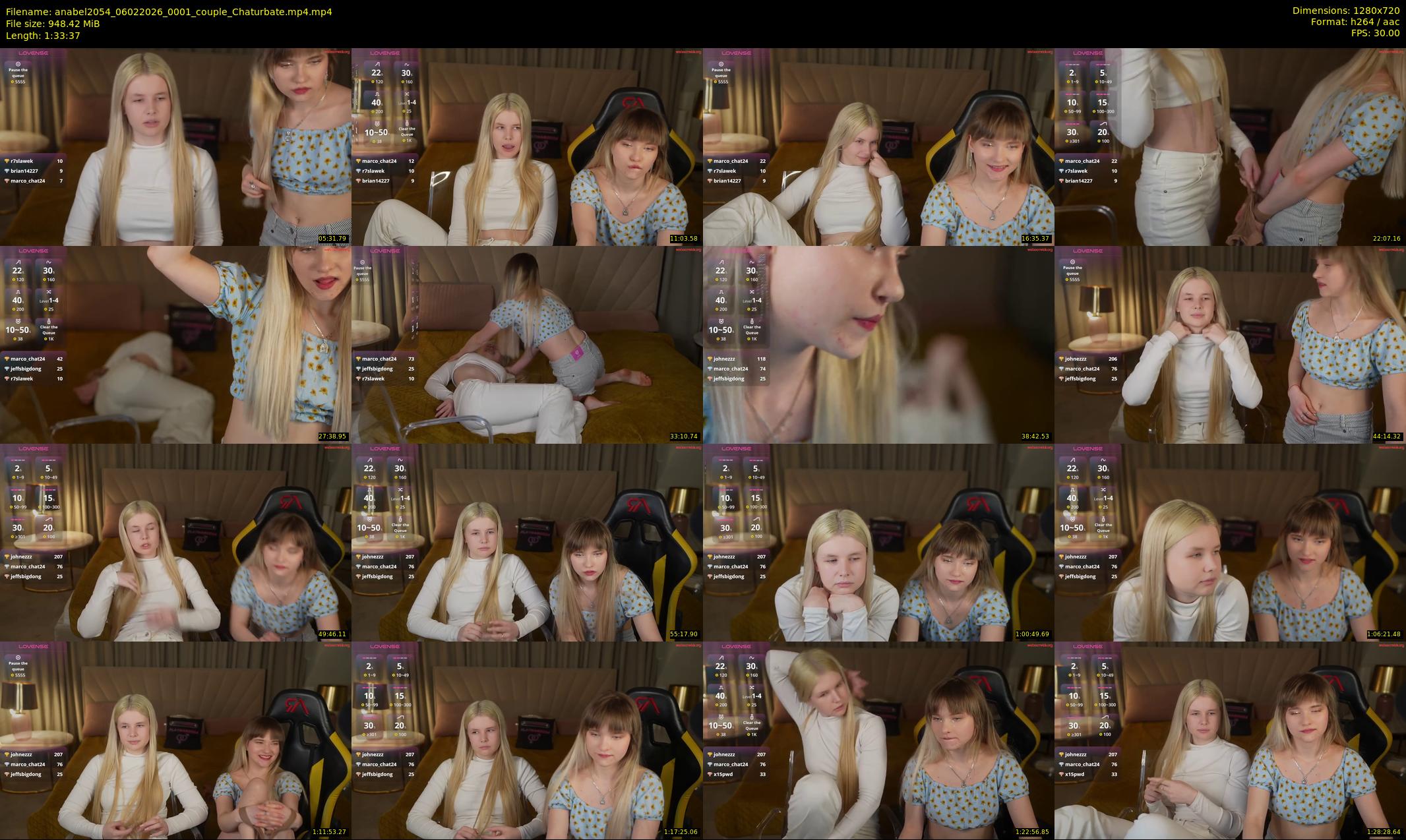 anabel2054 — 94 minute Chaturbate female cam show recording, 720p, Feb 6, 2026