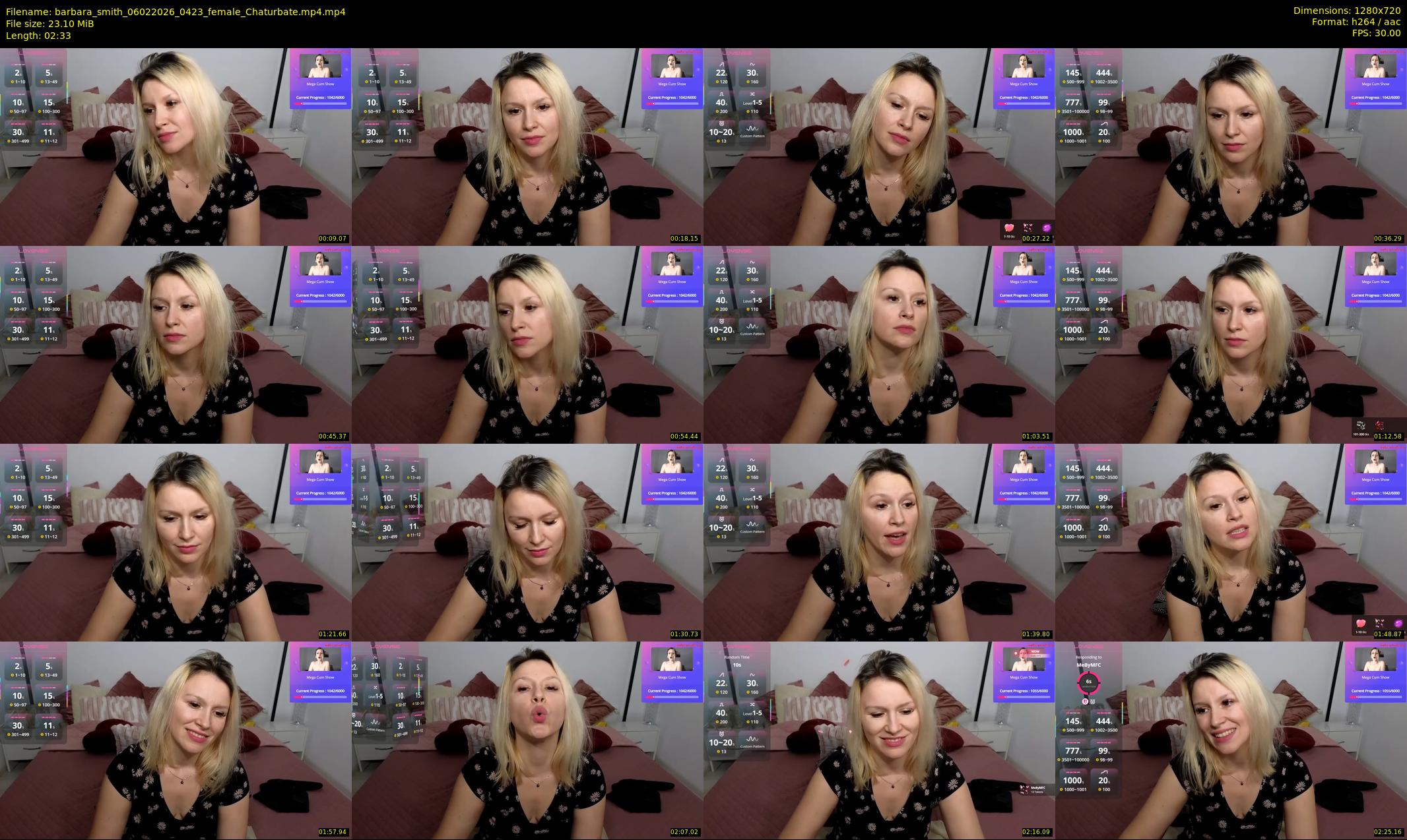 barbara_smith — 3 minute Chaturbate female cam show recording, 720p, Feb 6, 2026