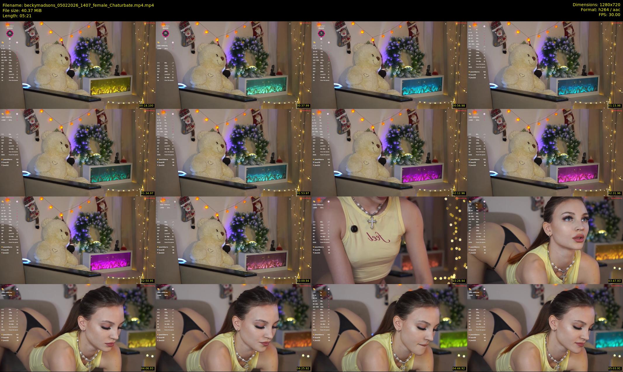 beckymadsons — 6 minute Chaturbate female cam show recording, 720p, Feb 5, 2026