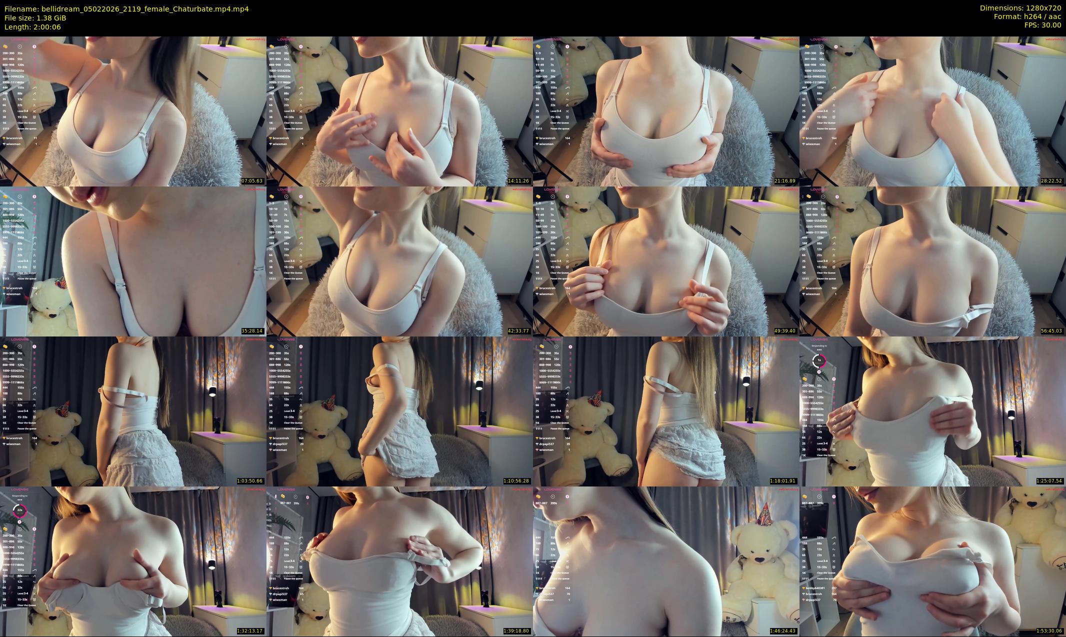 bellidream — 121 minute Chaturbate female cam show recording, 720p, Feb 5, 2026