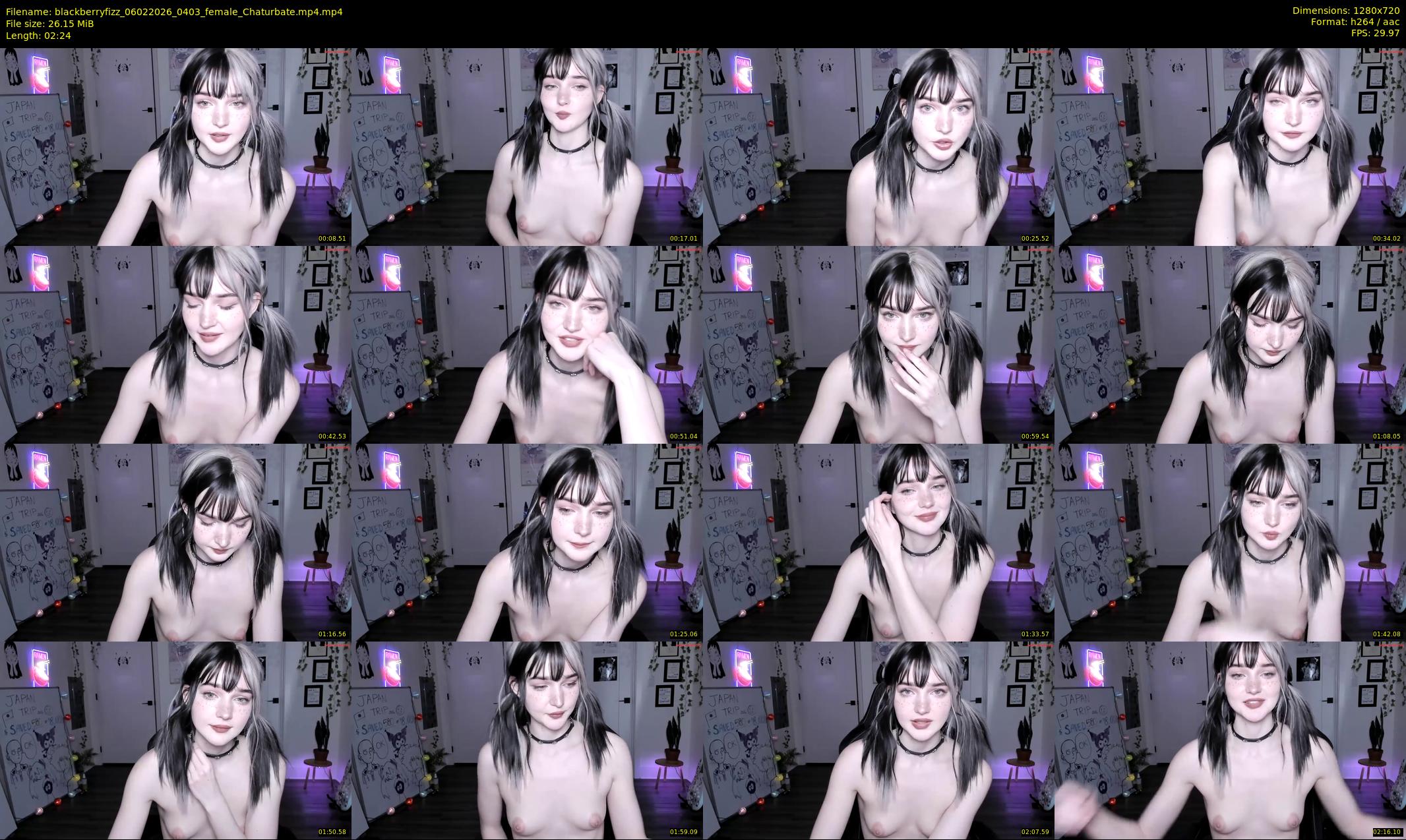 blackberryfizz — 3 minute Chaturbate female cam show recording, 720p, Feb 6, 2026