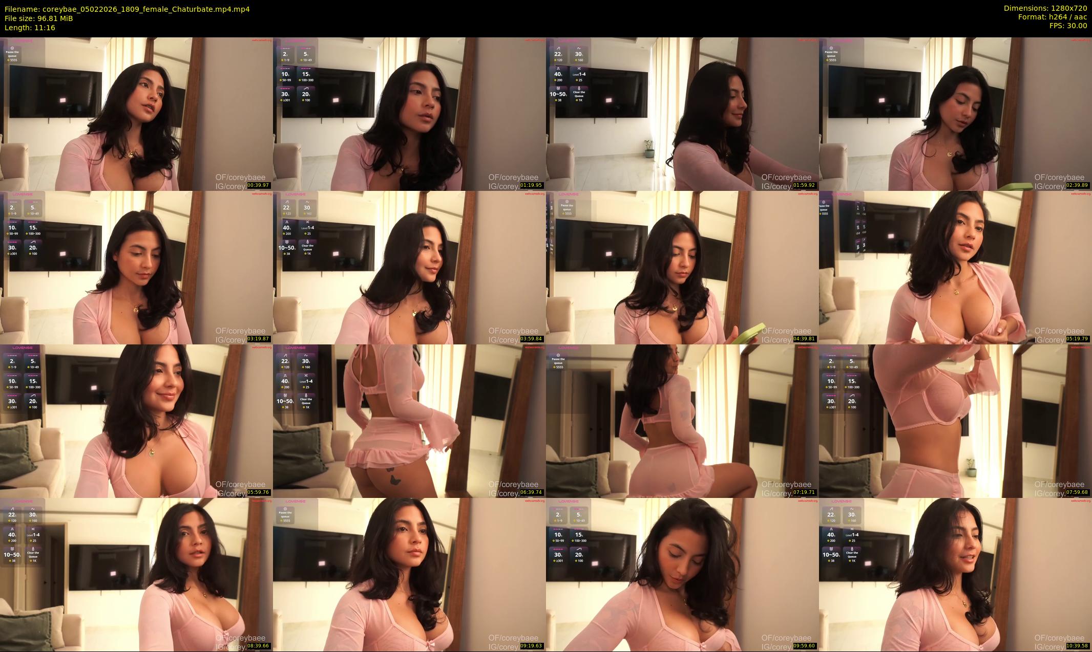 coreybae — 12 minute Chaturbate female cam show recording, 720p, Feb 5, 2026