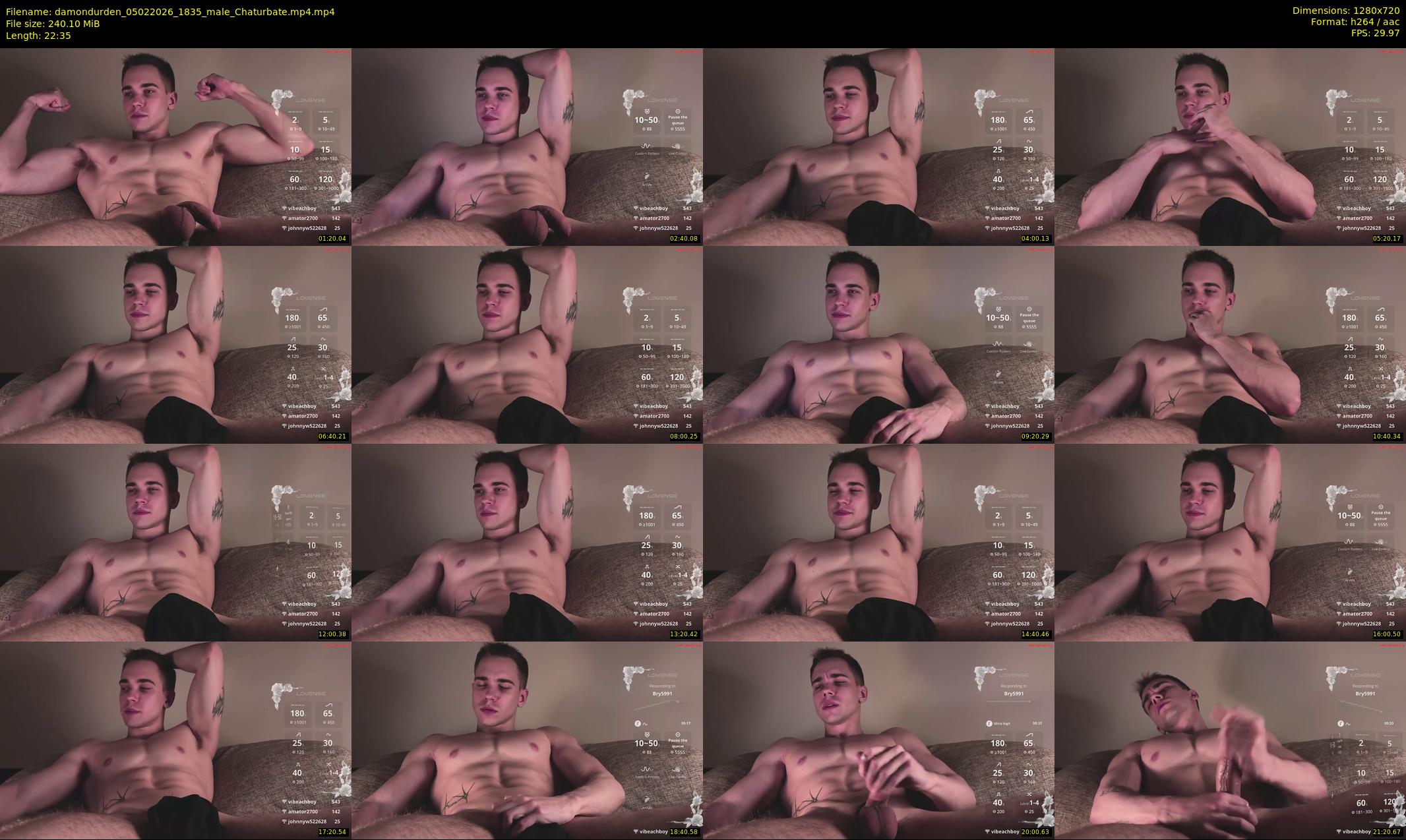 damondurden — 23 minute Chaturbate male cam show recording, 720p, Feb 5, 2026