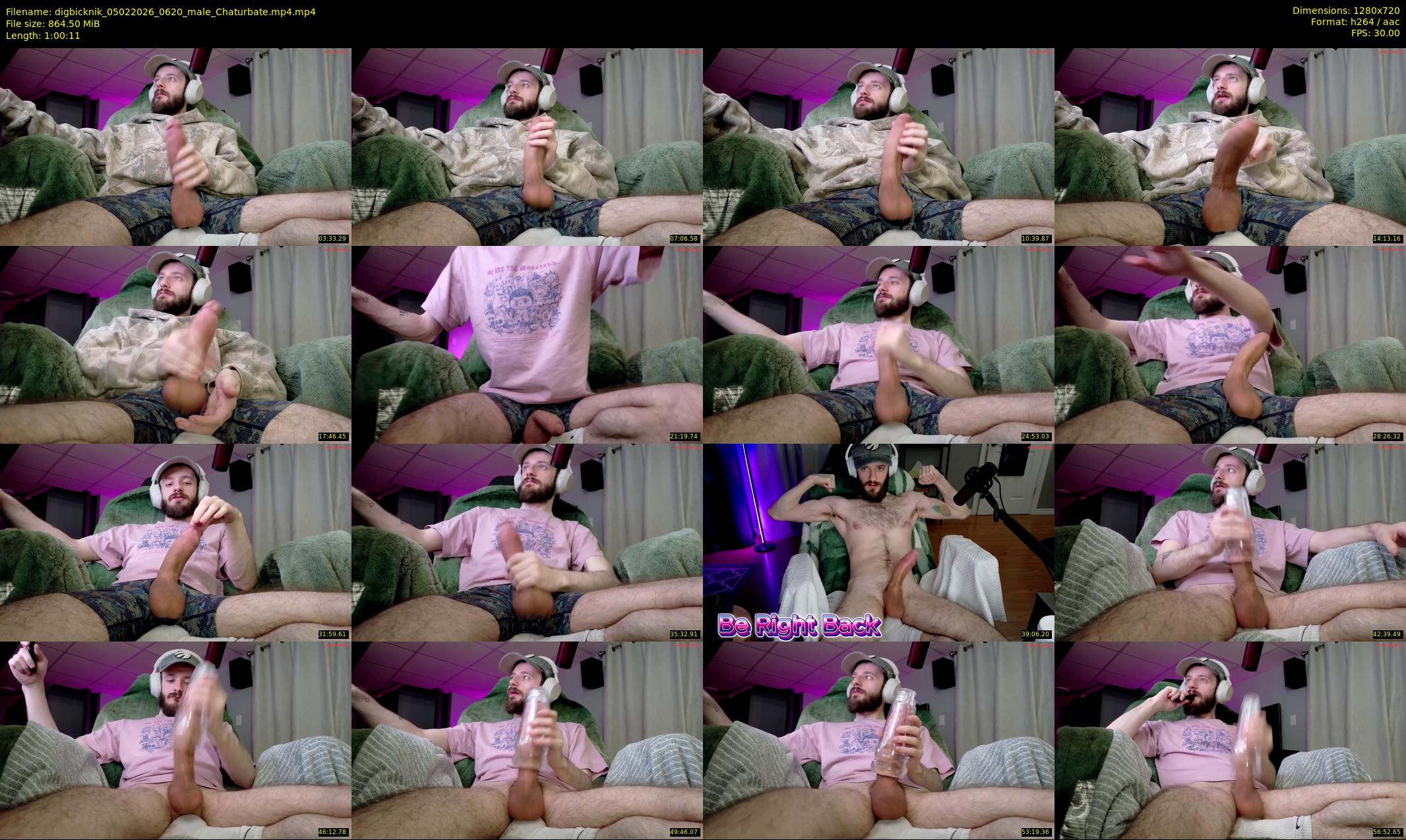digbicknik — 61 minute Chaturbate male cam show recording, 720p, Feb 5, 2026