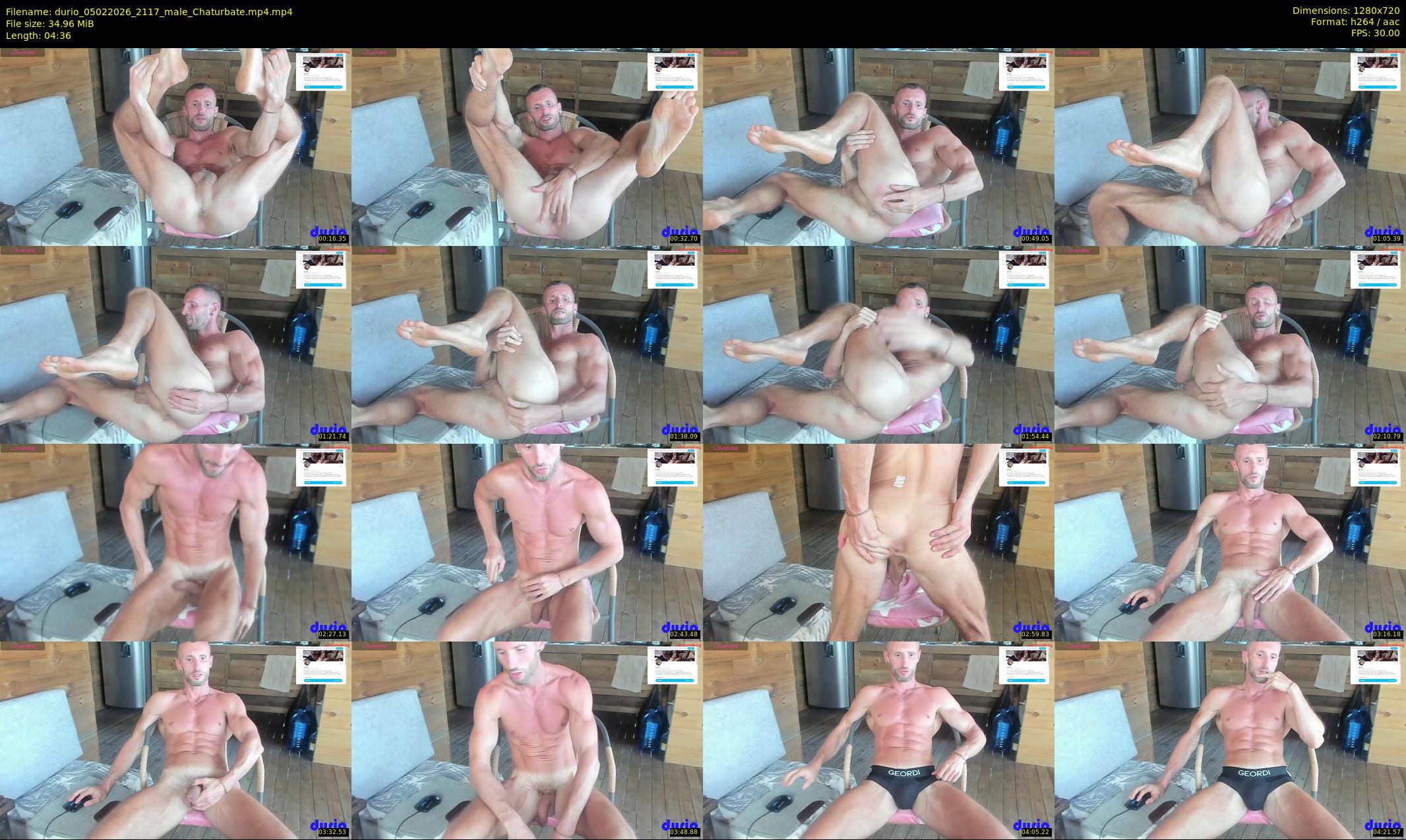 durio — 5 minute Chaturbate male cam show recording, 720p, Feb 5, 2026