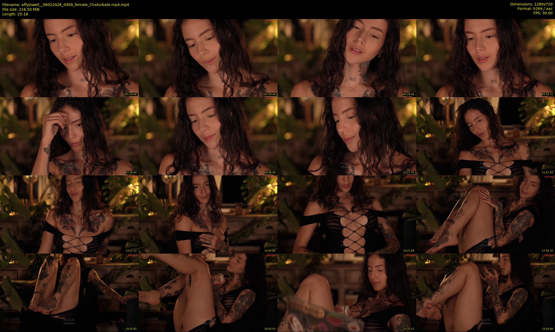 effylowell_ — 26 minute Chaturbate female cam show recording, 720p, Feb 6, 2026