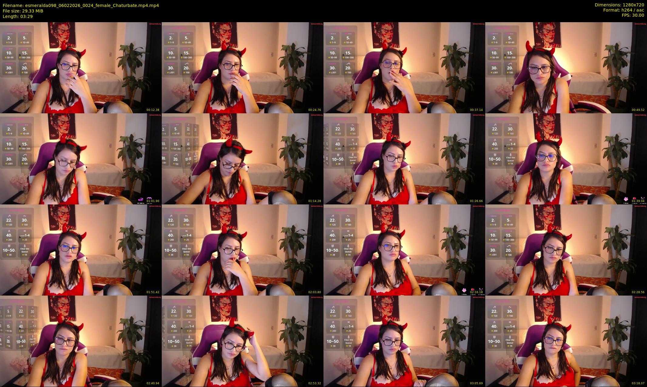 esmeralda098 — 4 minute Chaturbate female cam show recording, 720p, Feb 6, 2026