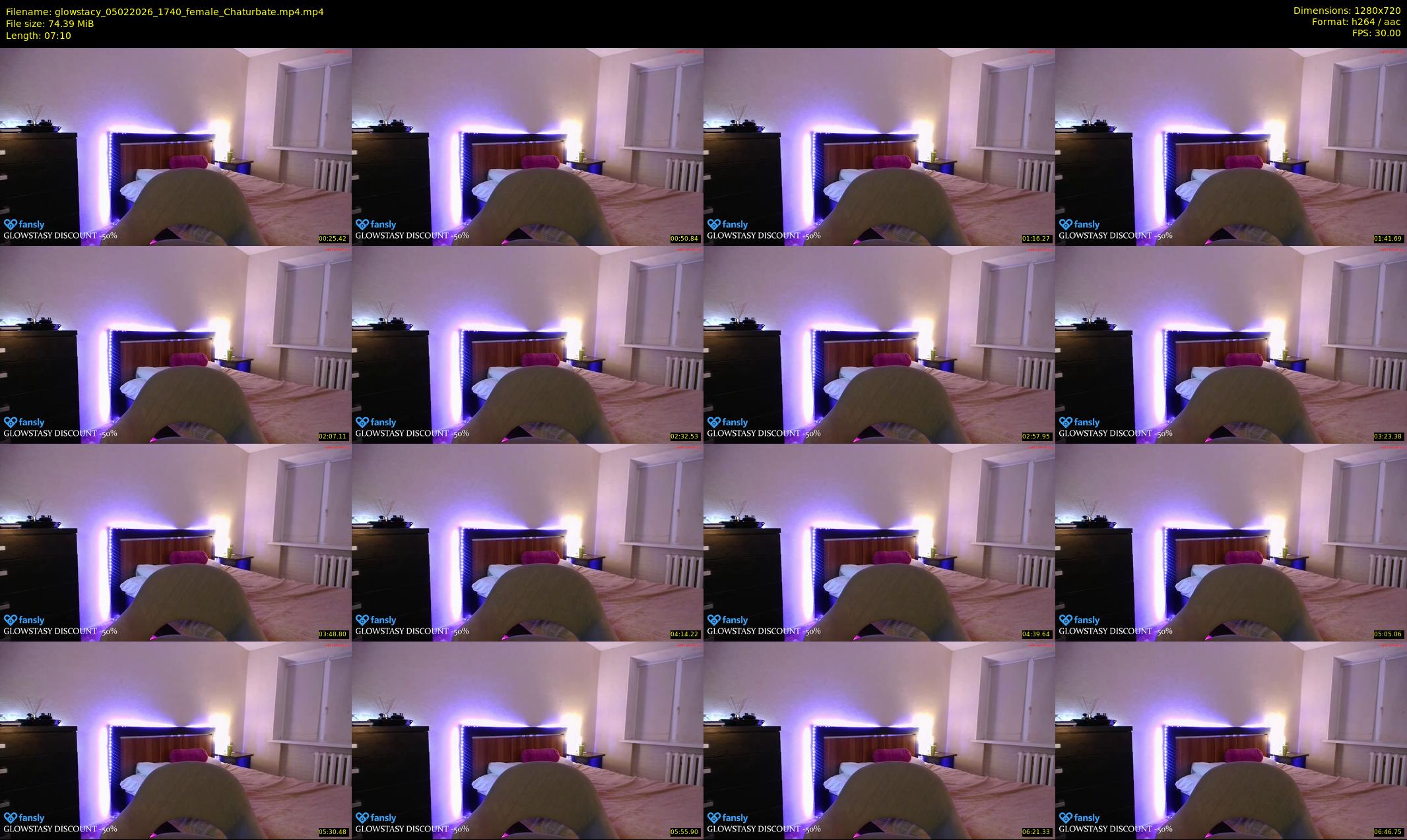 glowstacy — 8 minute Chaturbate female cam show recording, 720p, Feb 5, 2026