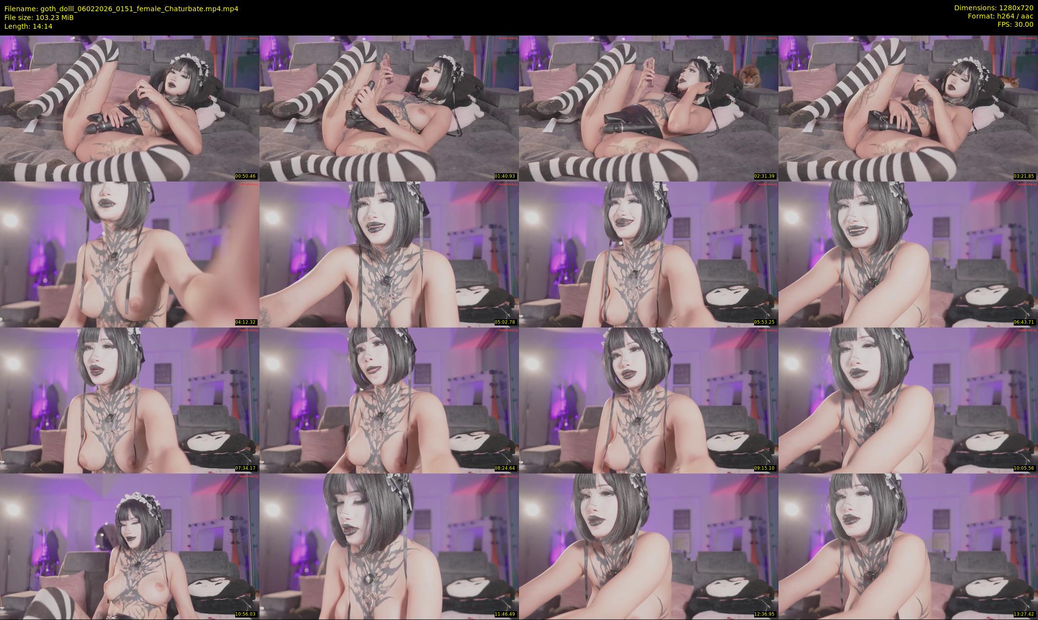 goth_dolll — 15 minute Chaturbate female cam show recording, 720p, Feb 6, 2026