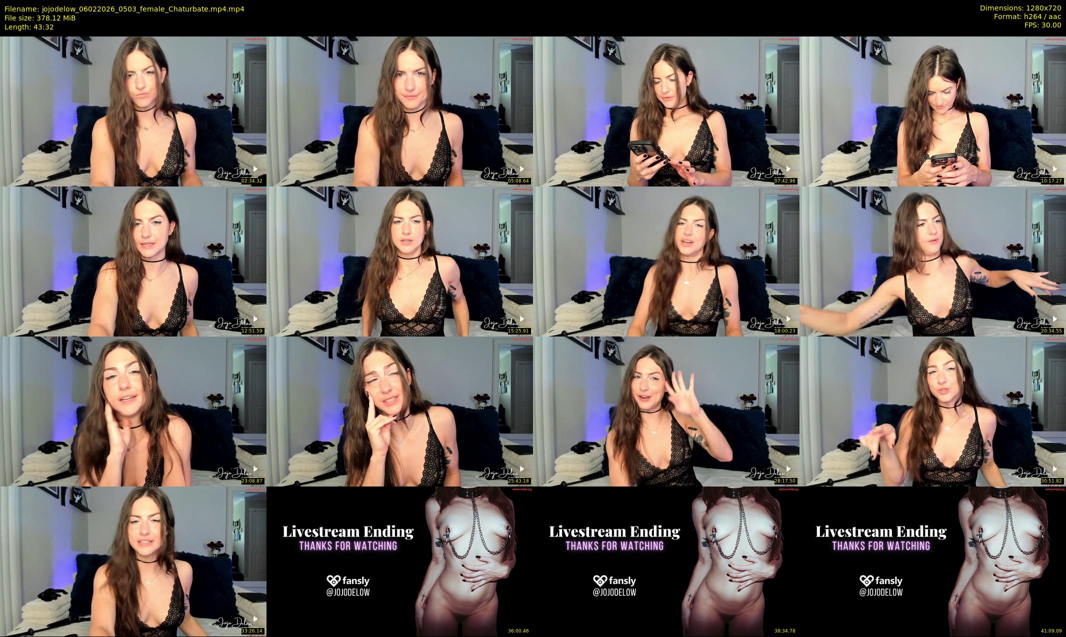 jojodelow — 44 minute Chaturbate female cam show recording, 720p, Feb 6, 2026