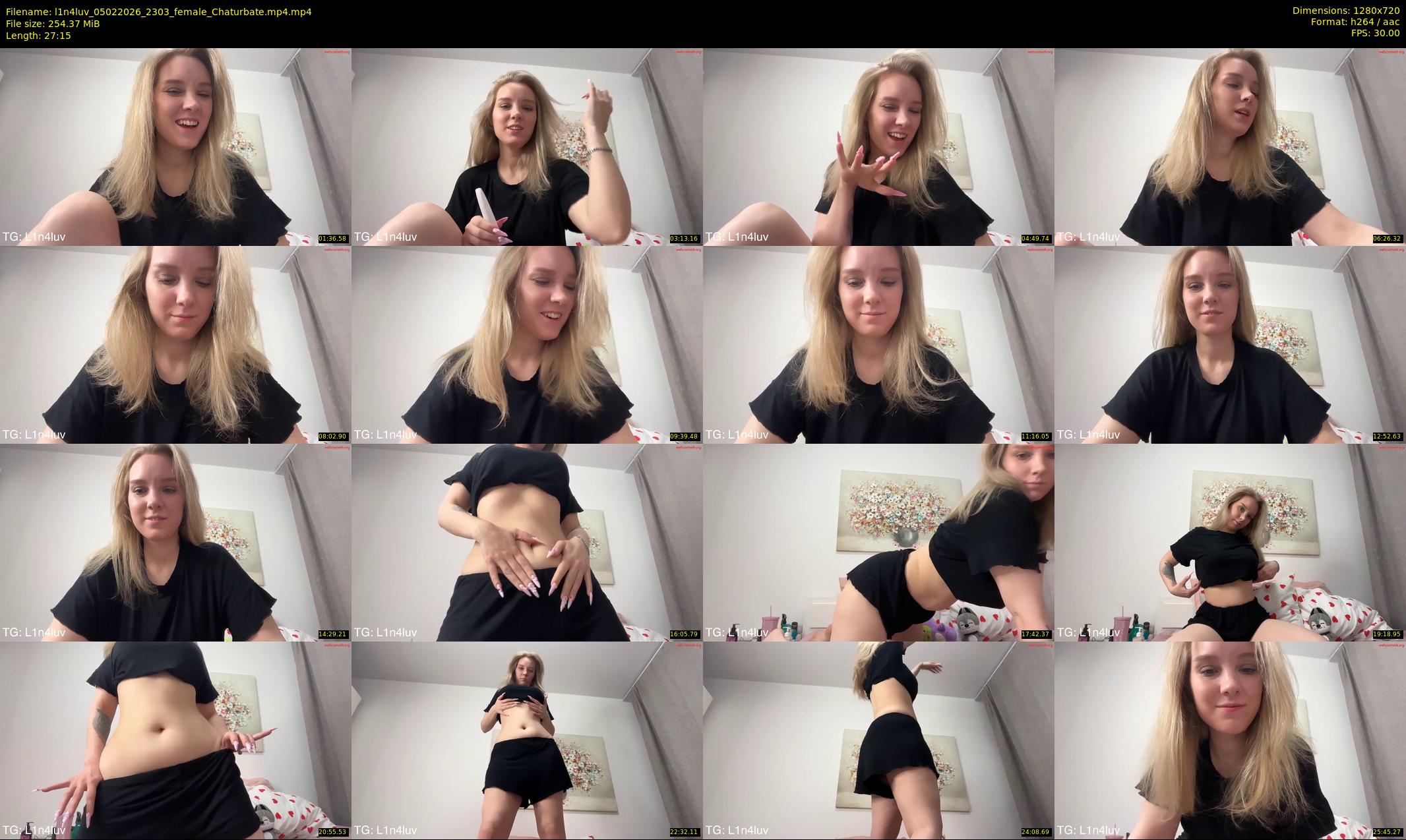 l1n4luv — 28 minute Chaturbate female cam show recording, 720p, Feb 5, 2026