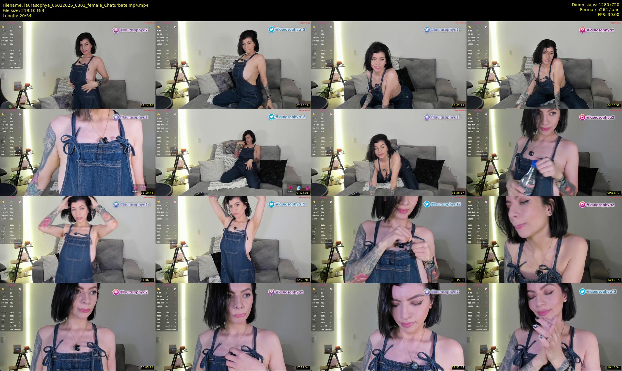 laurasophya — 21 minute Chaturbate female cam show recording, 720p, Feb 6, 2026