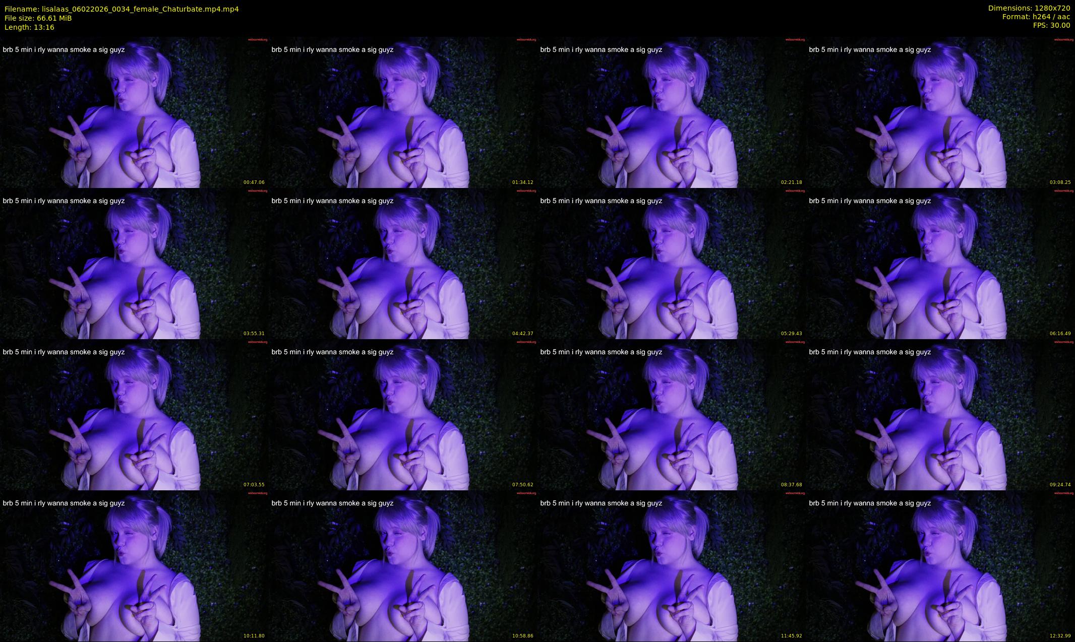 lisalaas — 14 minute Chaturbate female cam show recording, 720p, Feb 6, 2026