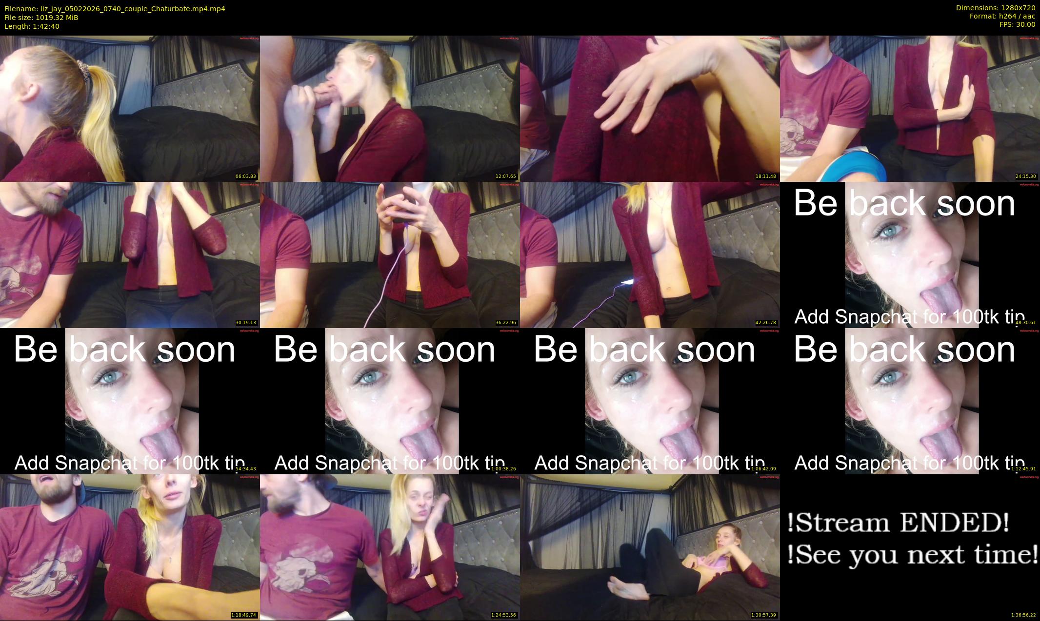 liz_jay — 103 minute Chaturbate couple cam show recording, 720p, Feb 5, 2026