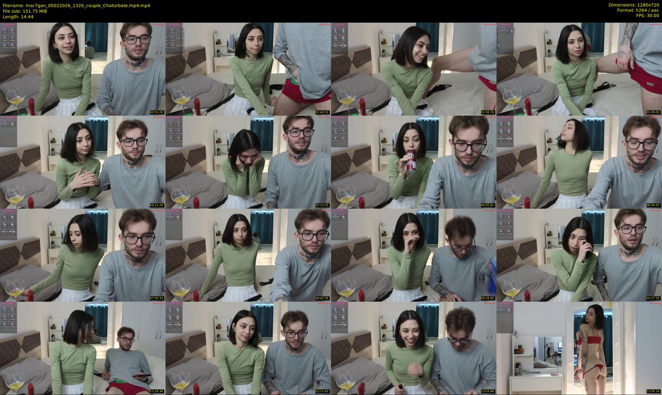 mar7gan — 15 minute Chaturbate couple cam show recording, 720p, Feb 5, 2026