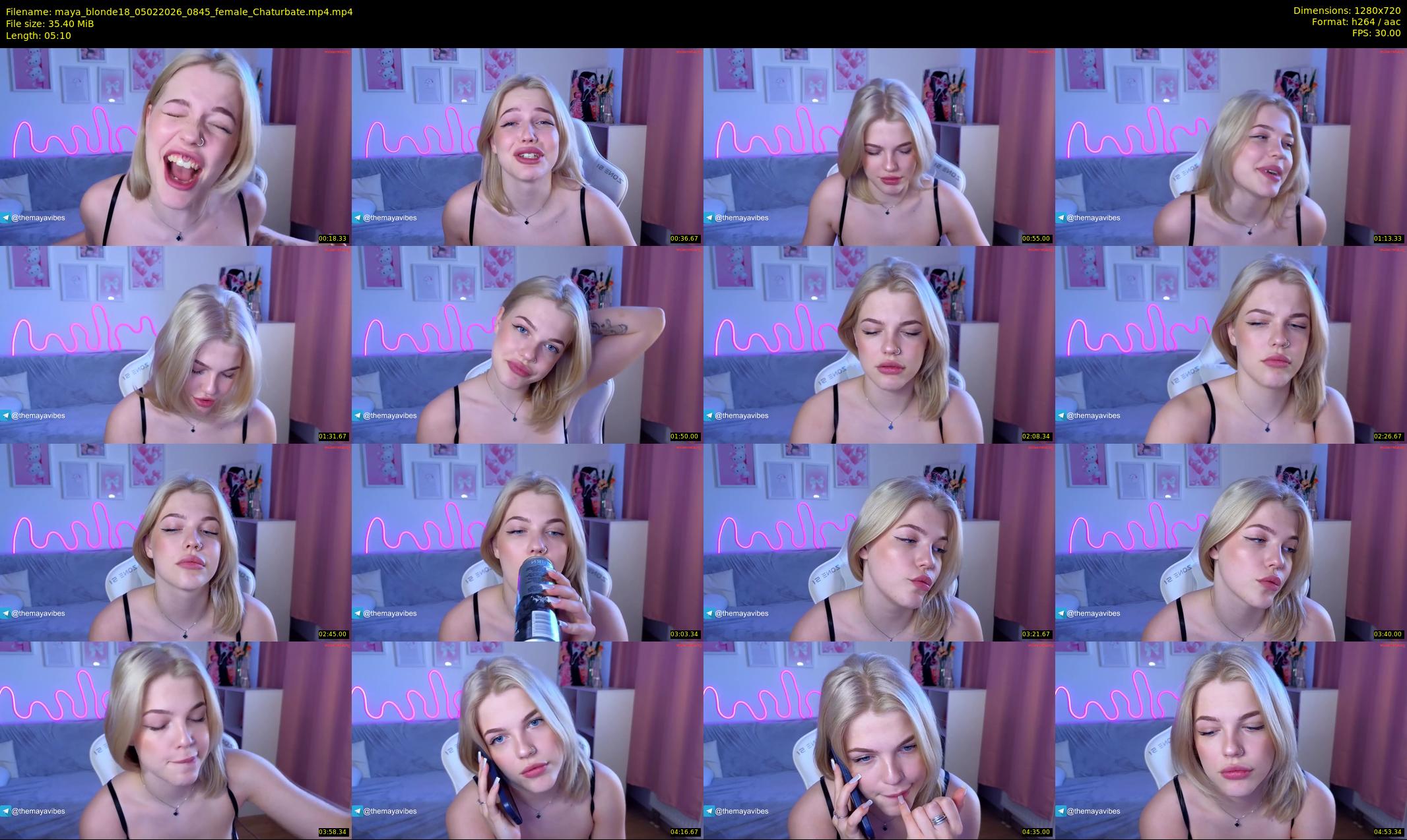 maya_blonde18 — 6 minute Chaturbate female cam show recording, 720p, Feb 5, 2026