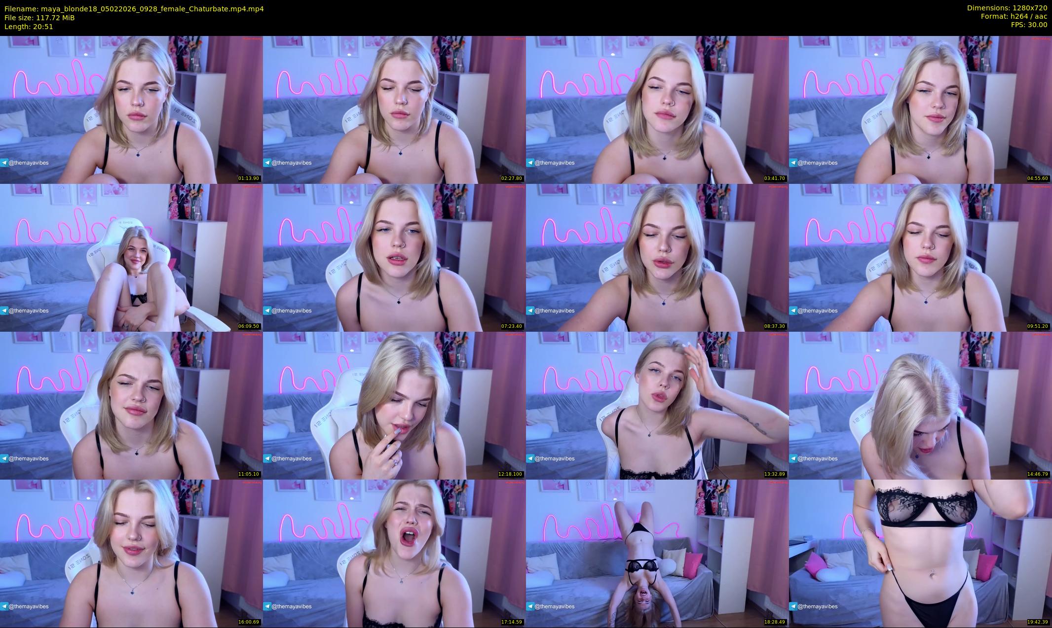maya_blonde18 — 21 minute Chaturbate female cam show recording, 720p, Feb 5, 2026