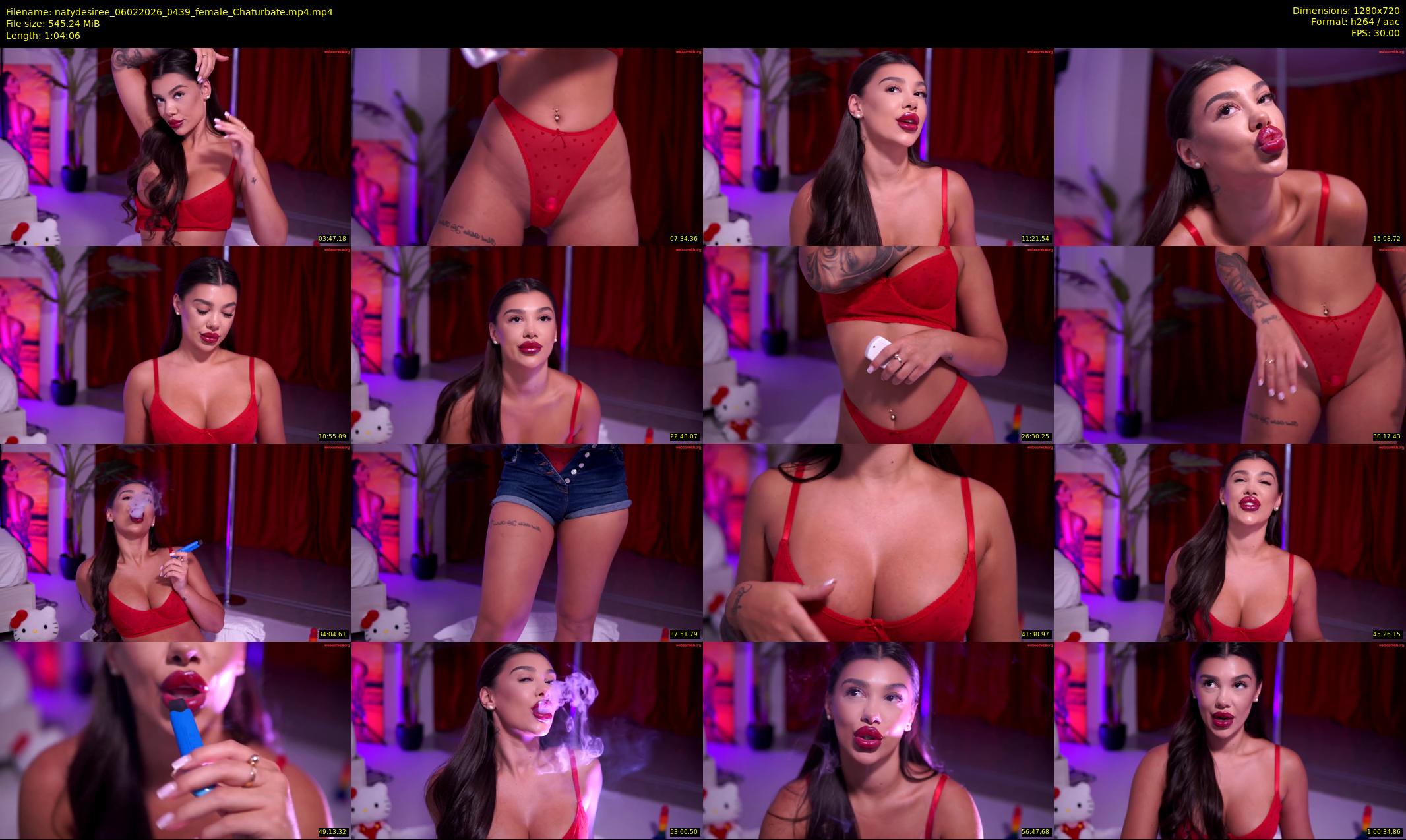 natydesiree — 65 minute Chaturbate female cam show recording, 720p, Feb 6, 2026
