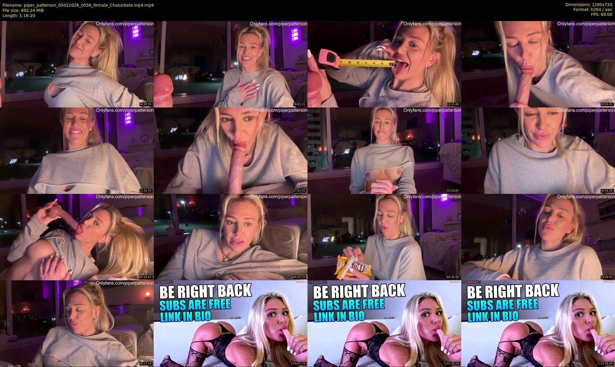 piper_patterson — 77 minute Chaturbate female cam show recording, 720p, Feb 5, 2026