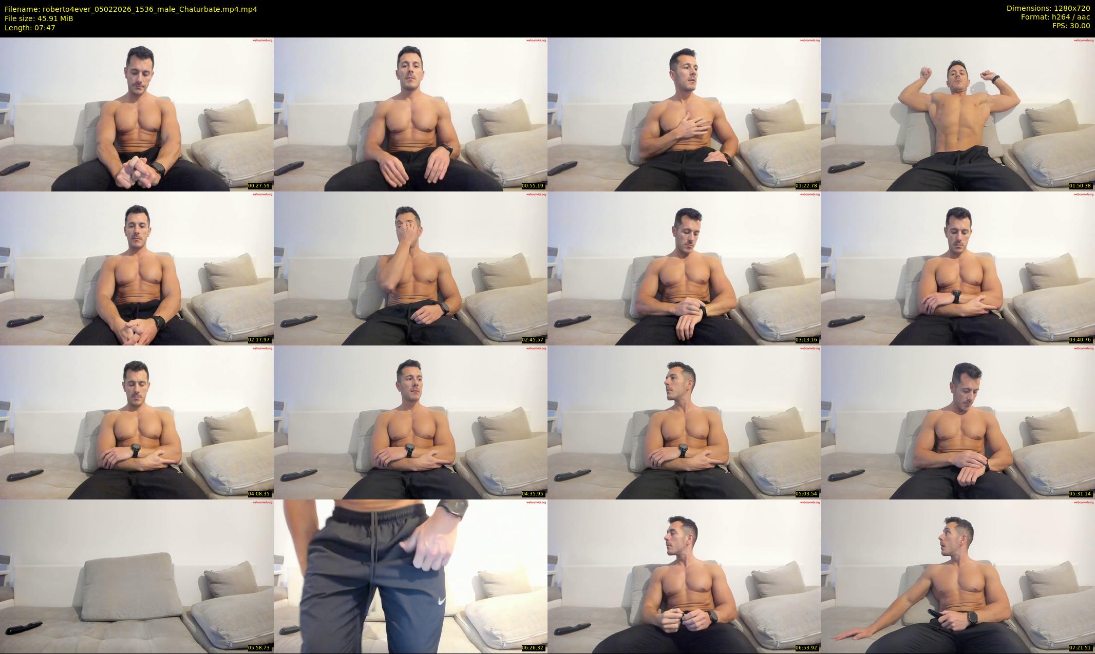 roberto4ever — 8 minute Chaturbate male cam show recording, 720p, Feb 5, 2026