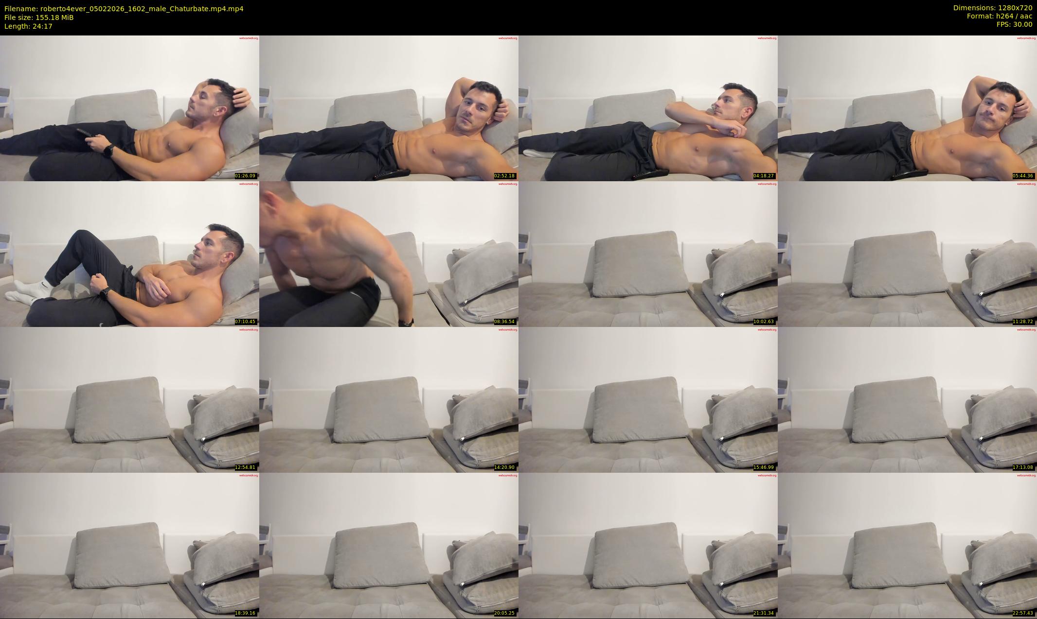roberto4ever — 25 minute Chaturbate male cam show recording, 720p, Feb 5, 2026