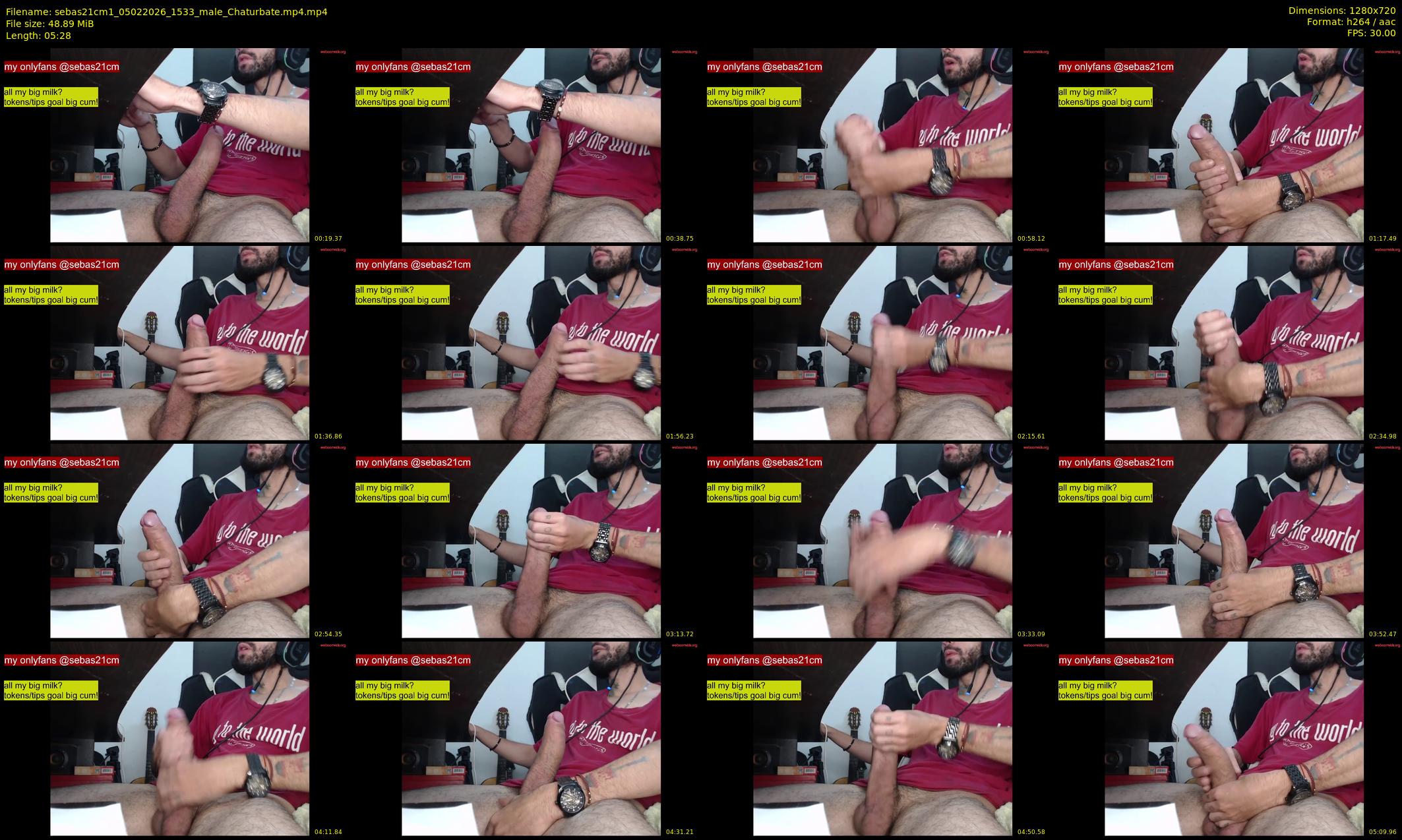 sebas21cm1 — 6 minute Chaturbate male cam show recording, 720p, Feb 5, 2026